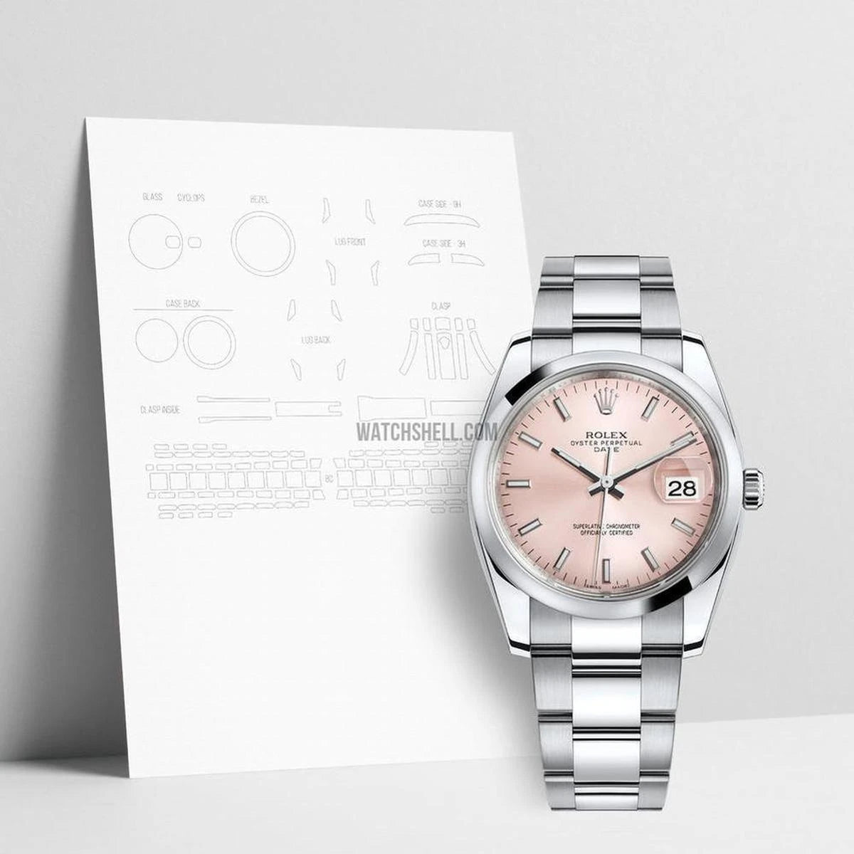 WatchShell for Rolex Oyster-Perpetual 115200 | Patented Watch