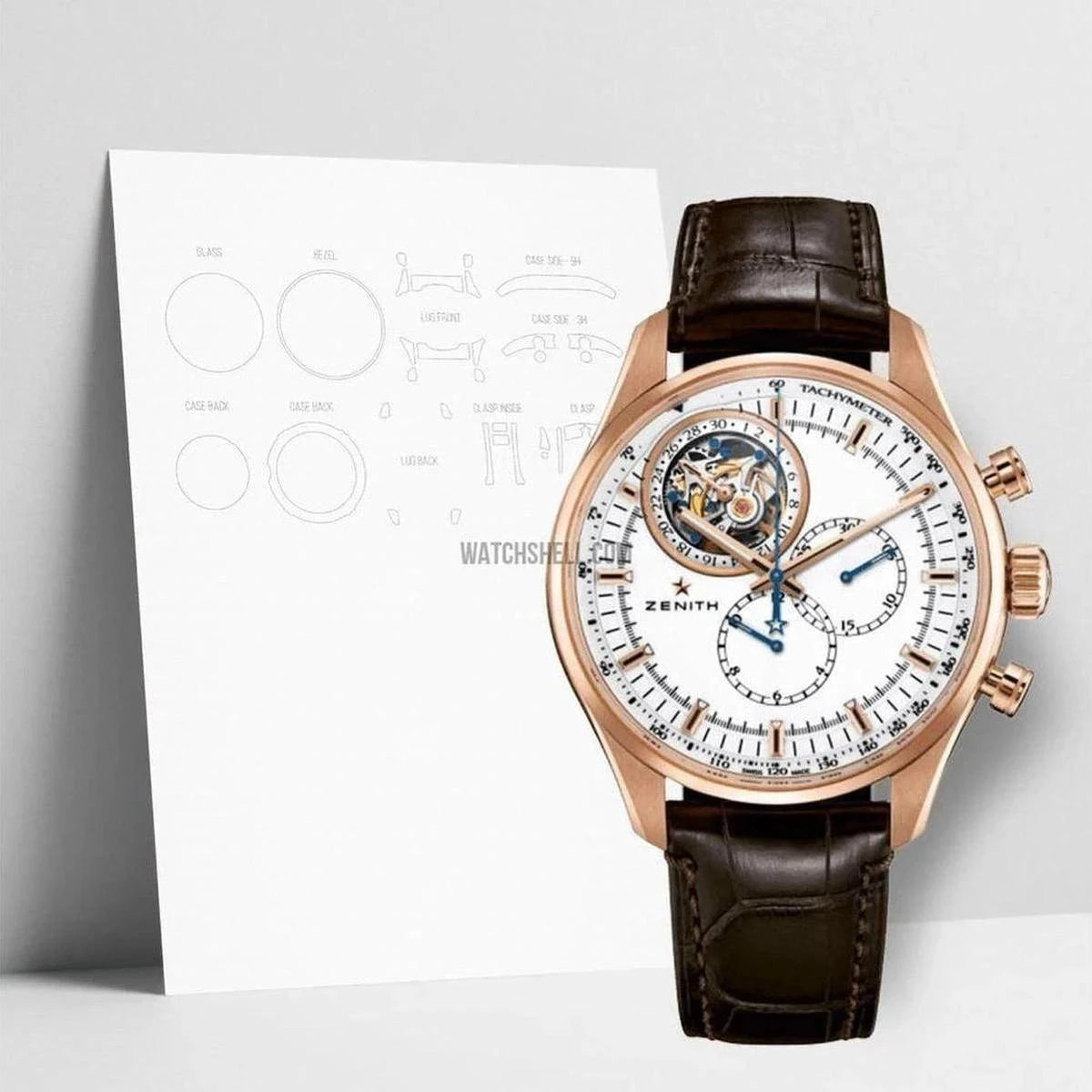 WatchShell 适用于Zenith El Primero 18.2280.4035/01.C713 保护膜