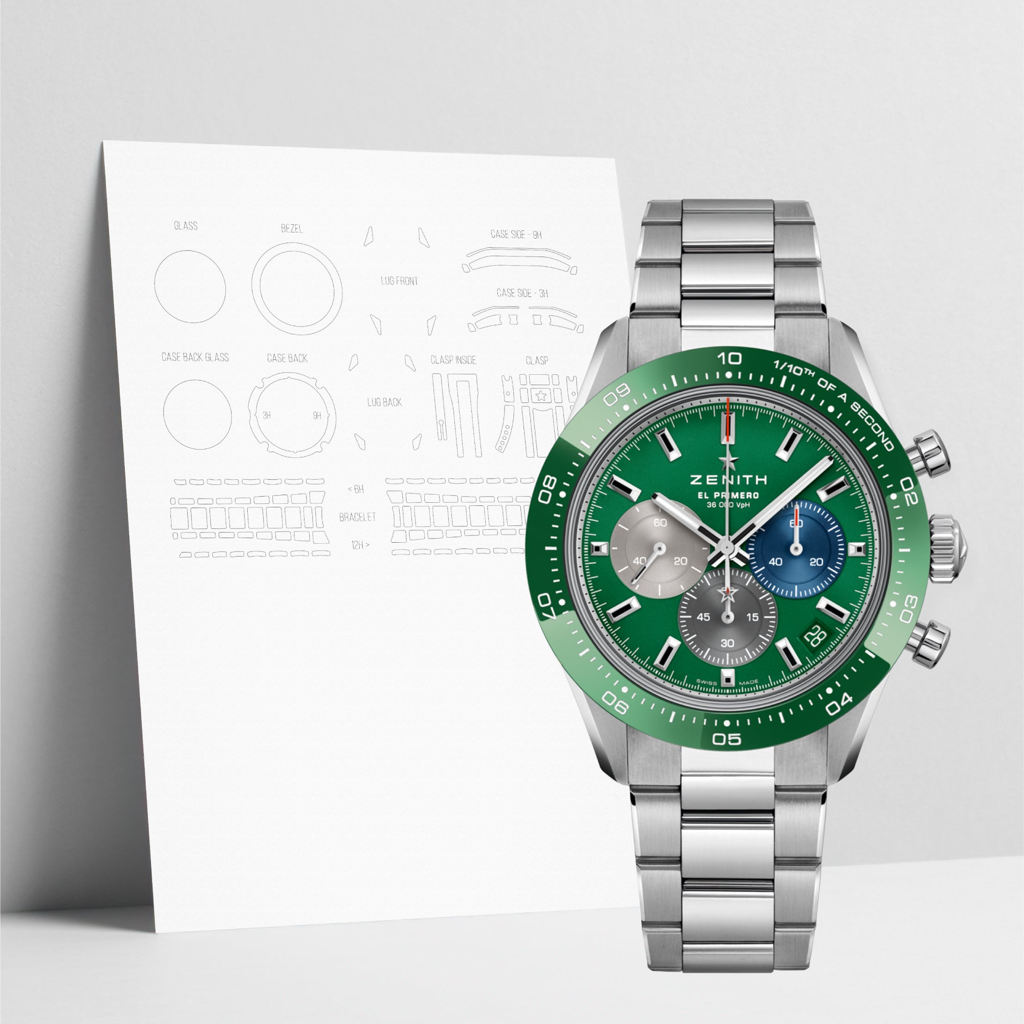 WATCHSHELL ZENITH CHRONOMASTER 03.3119.3600/56.M3100 41MM PROTECTIVE FILM