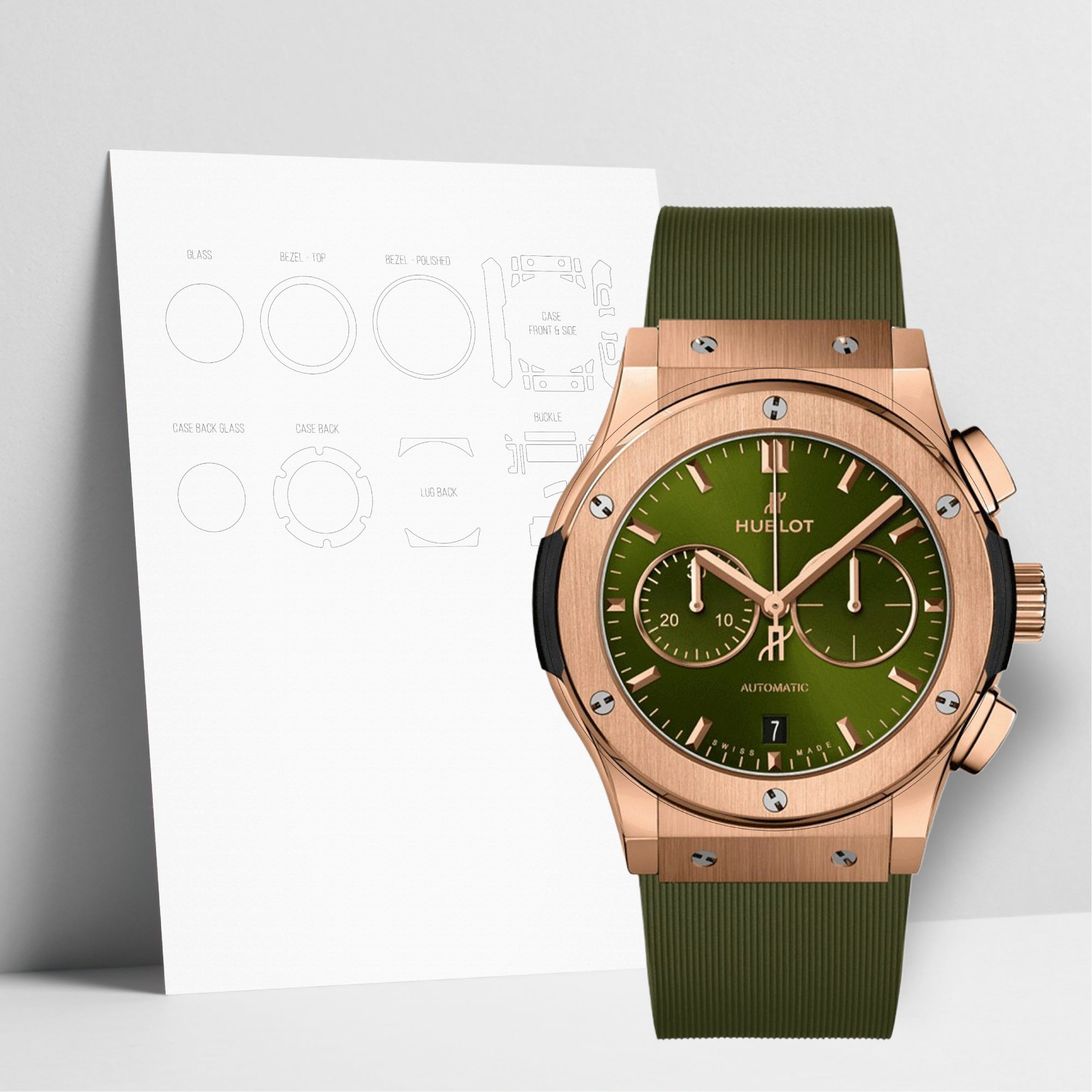 WATCHSHELL HUBLOT CLASSIC FUSION 521.OX.8980.RX 45MM PROTECTIVE FILM