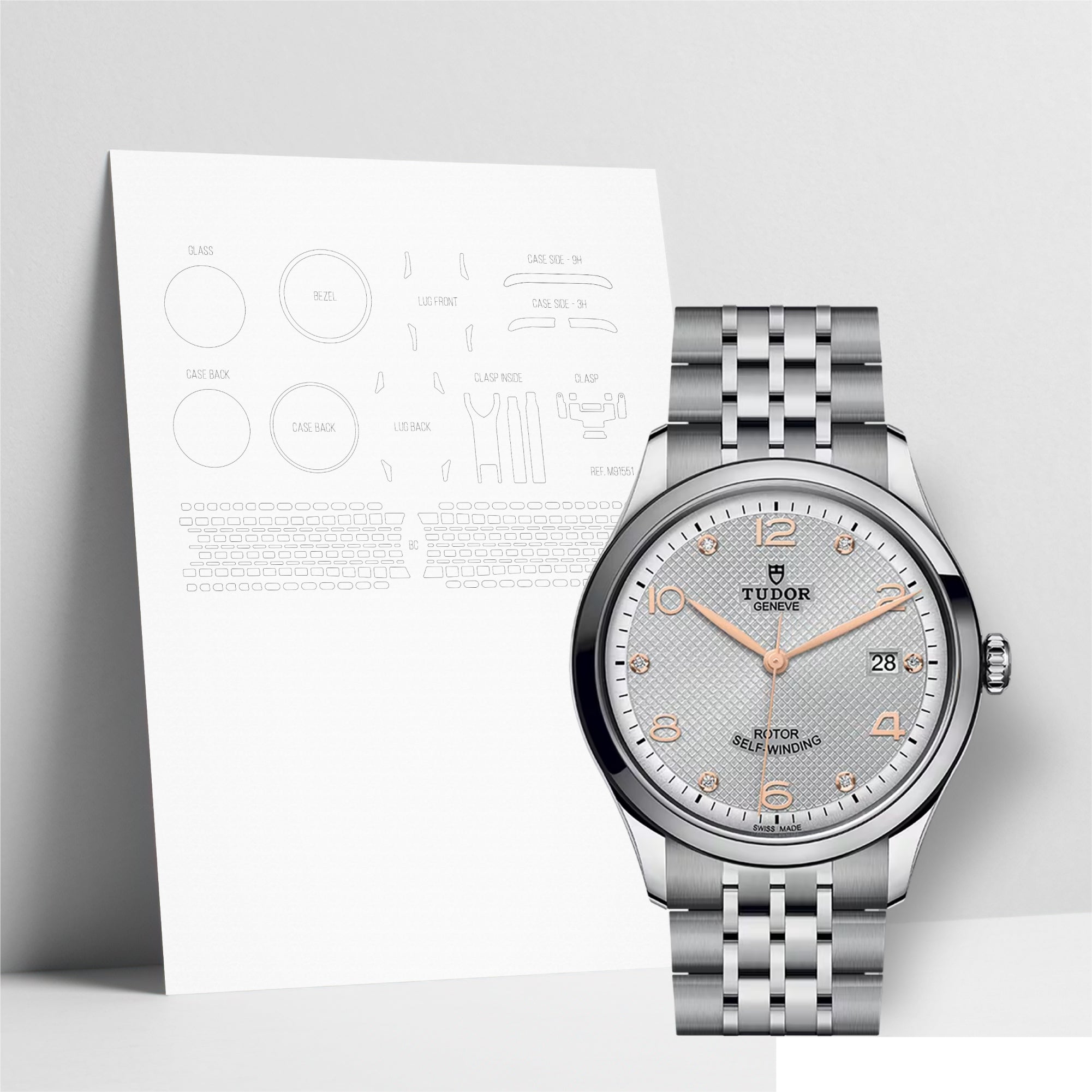 WATCHSHELL TUDOR 1926 M91550 39MM PROTECTIVE FILM