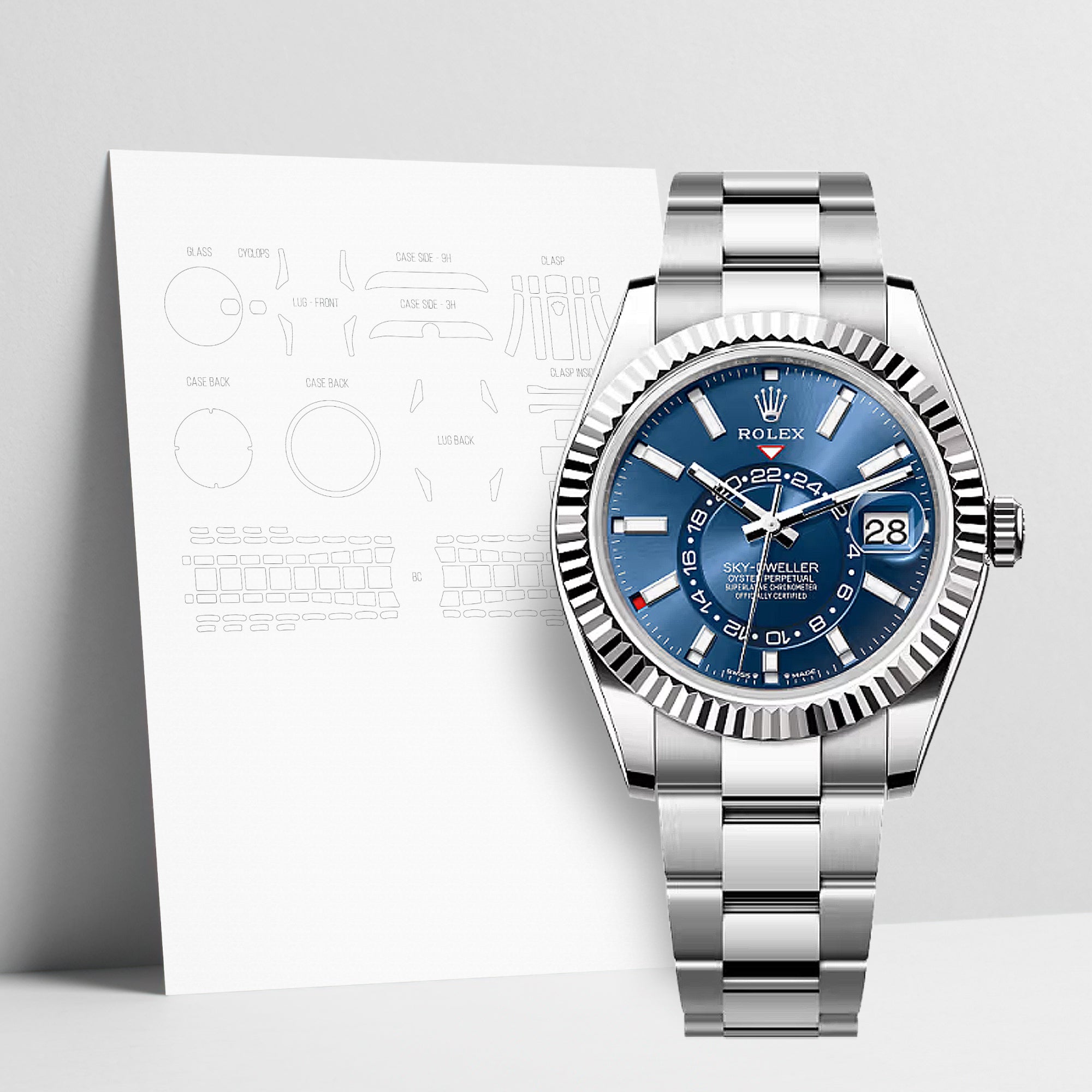 WATCHSHELL ROLEX SKY-DWELLER 336934 42MM OYSTER PROTECTIVE FILM