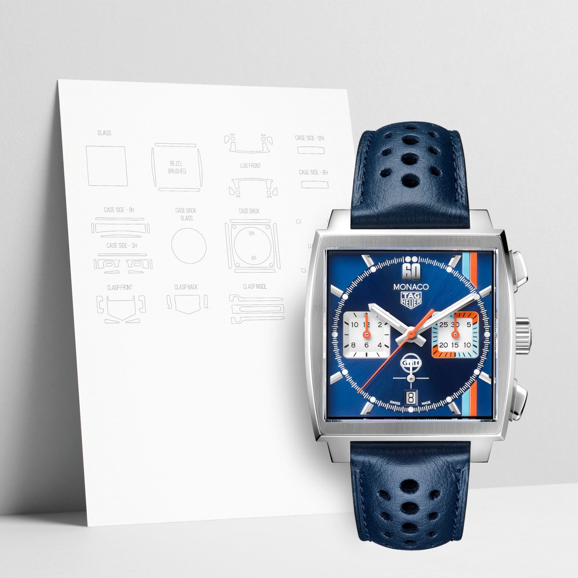 WATCHSHELL TAG HEUER MONACO CBL2115.FC6494 39MM PROTECTIVE FILM