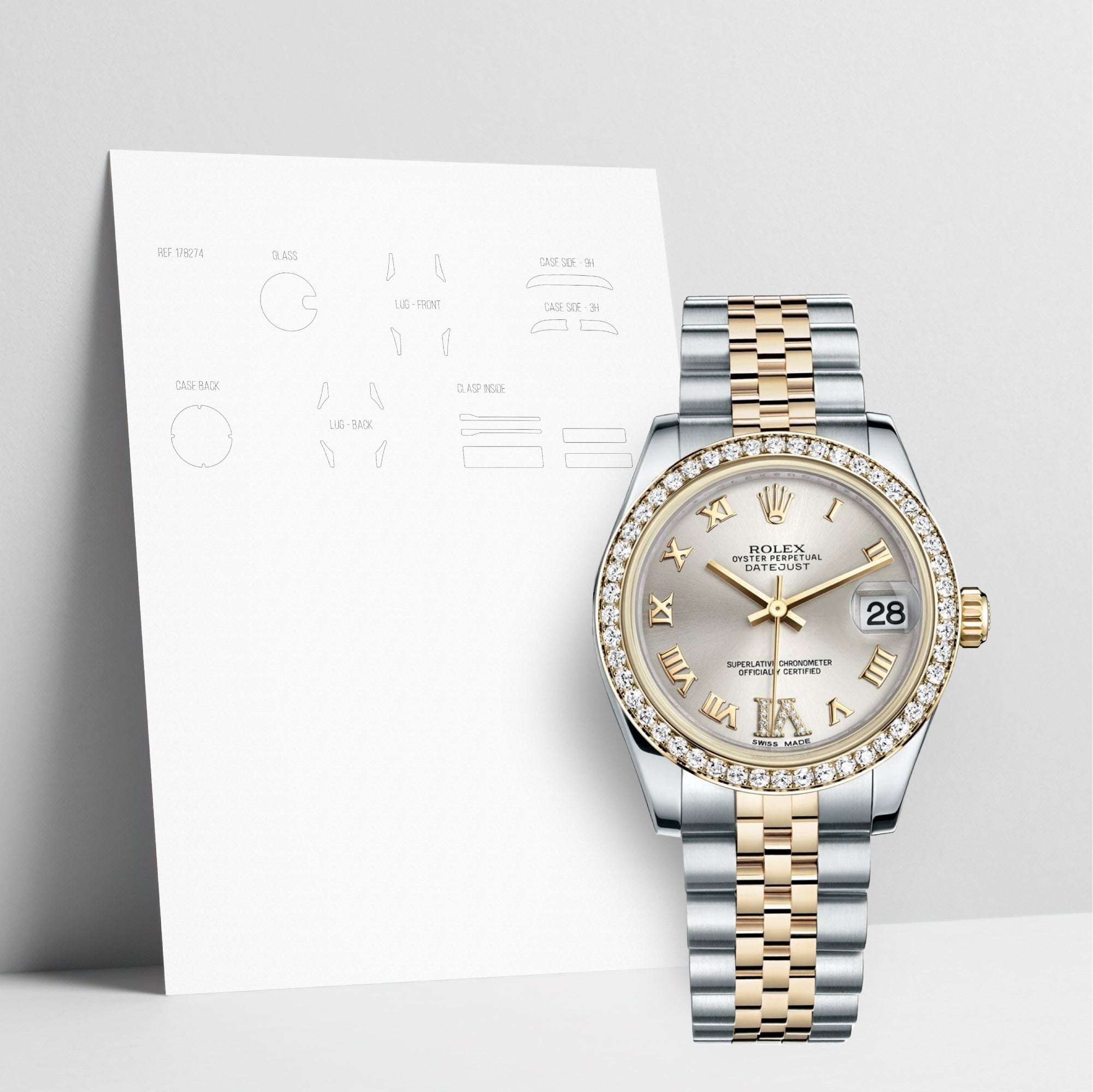 WATCHSHELL ROLEX DATEJUST 178383 31MM JUBILEE PROTECTIVE FILM