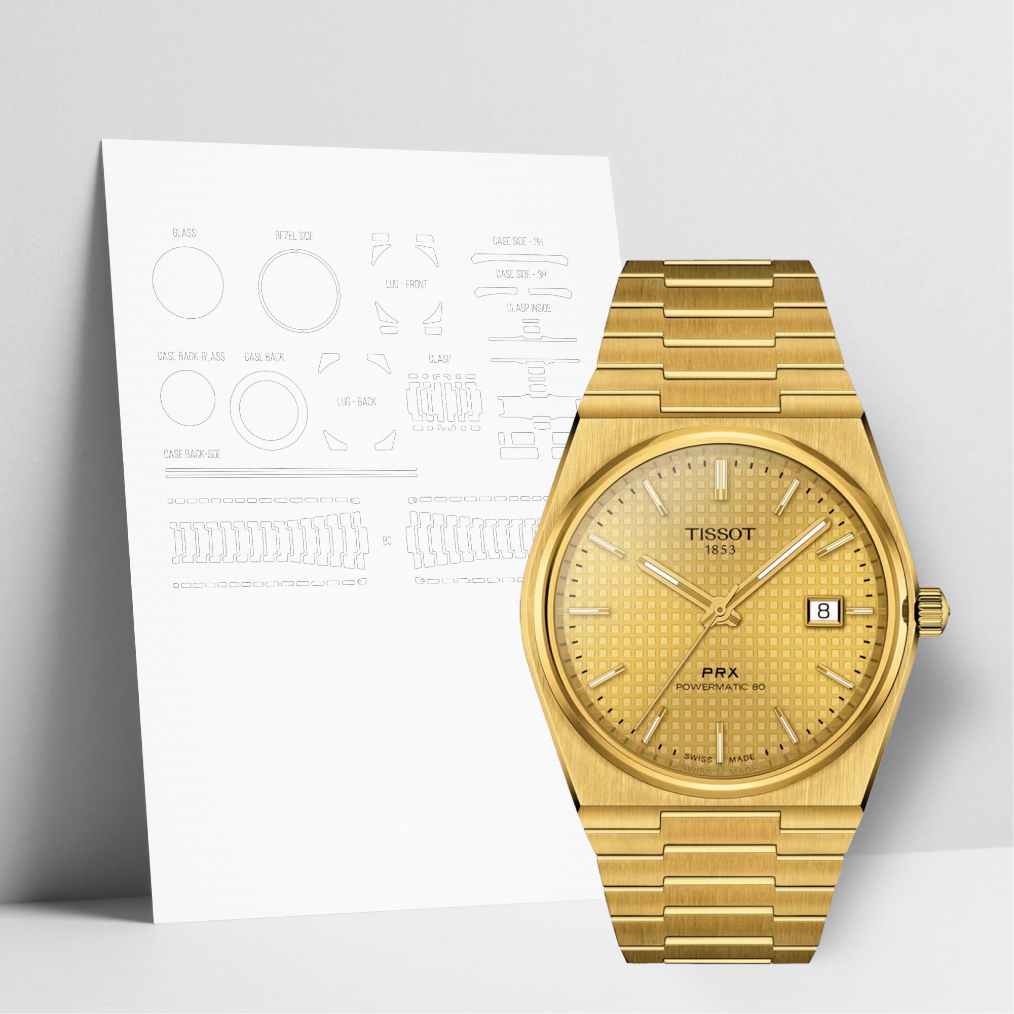 WATCHSHELL TISSOT PRX T137.407.33.021.00 40MM PROTECTIVE FILM