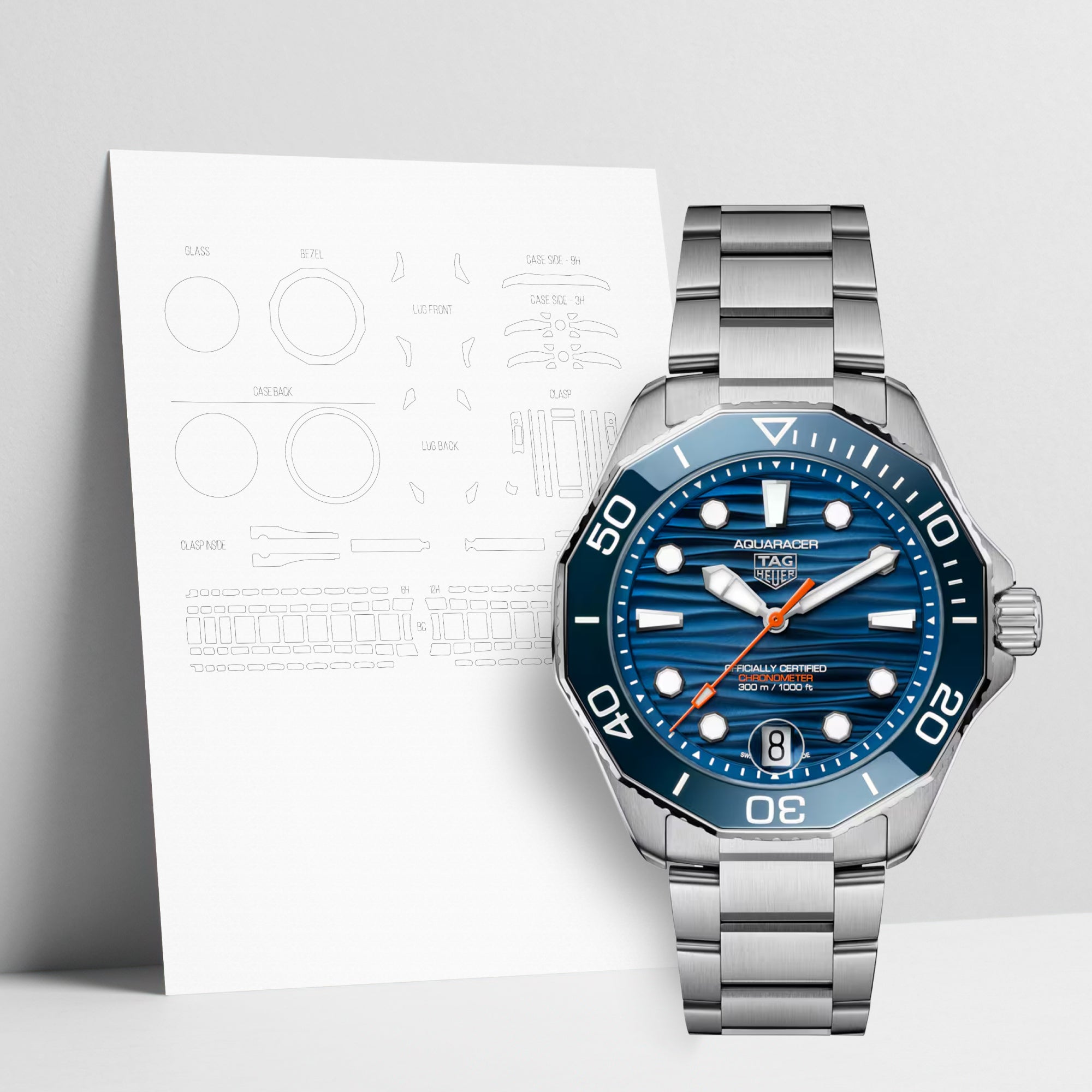WATCHSHELL TAG HEUER AQUARACER WBP5111.BA0013 42MM PROTECTIVE FILM
