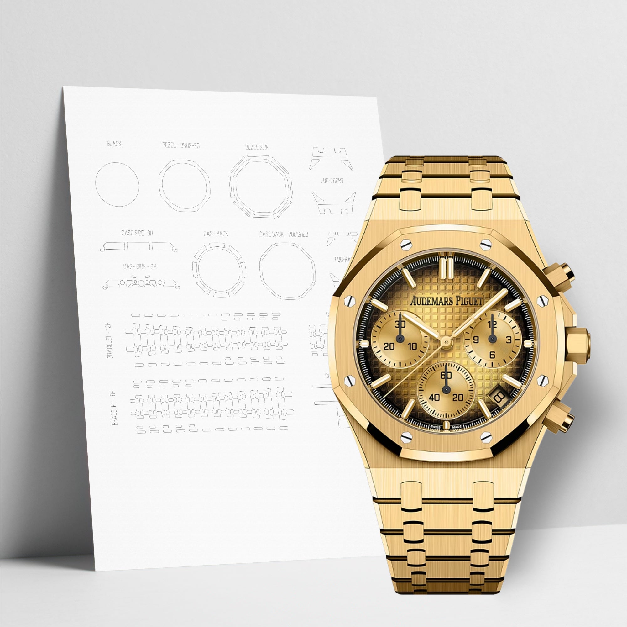 WATCHSHELL AUDEMARS PIGUET ROYAL OAK 26240BA.OO.1320BA.02 41MM PROTECTIVE FILM