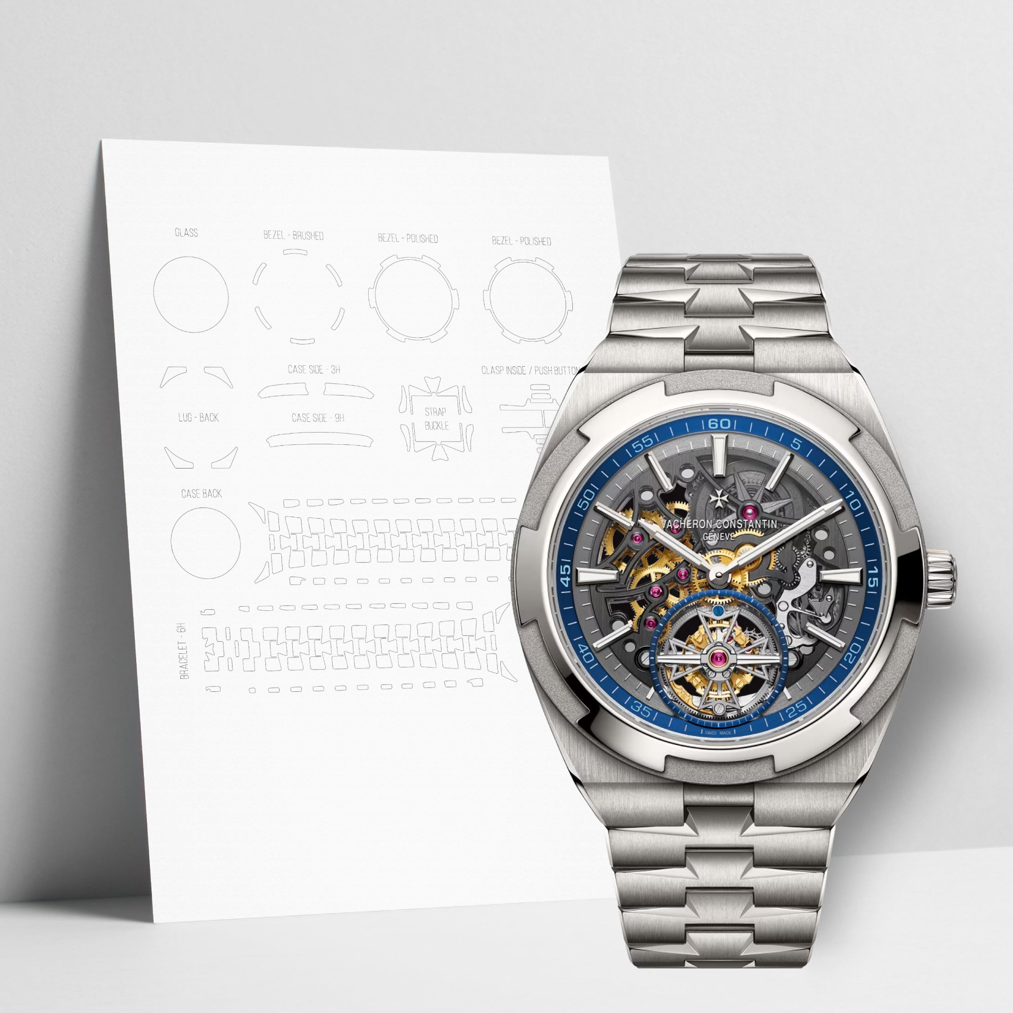 WATCHSHELL VACHERON CONSTANTIN OVERSEAS 6000V/210T-B935 42.5MM PROTECTIVE FILM
