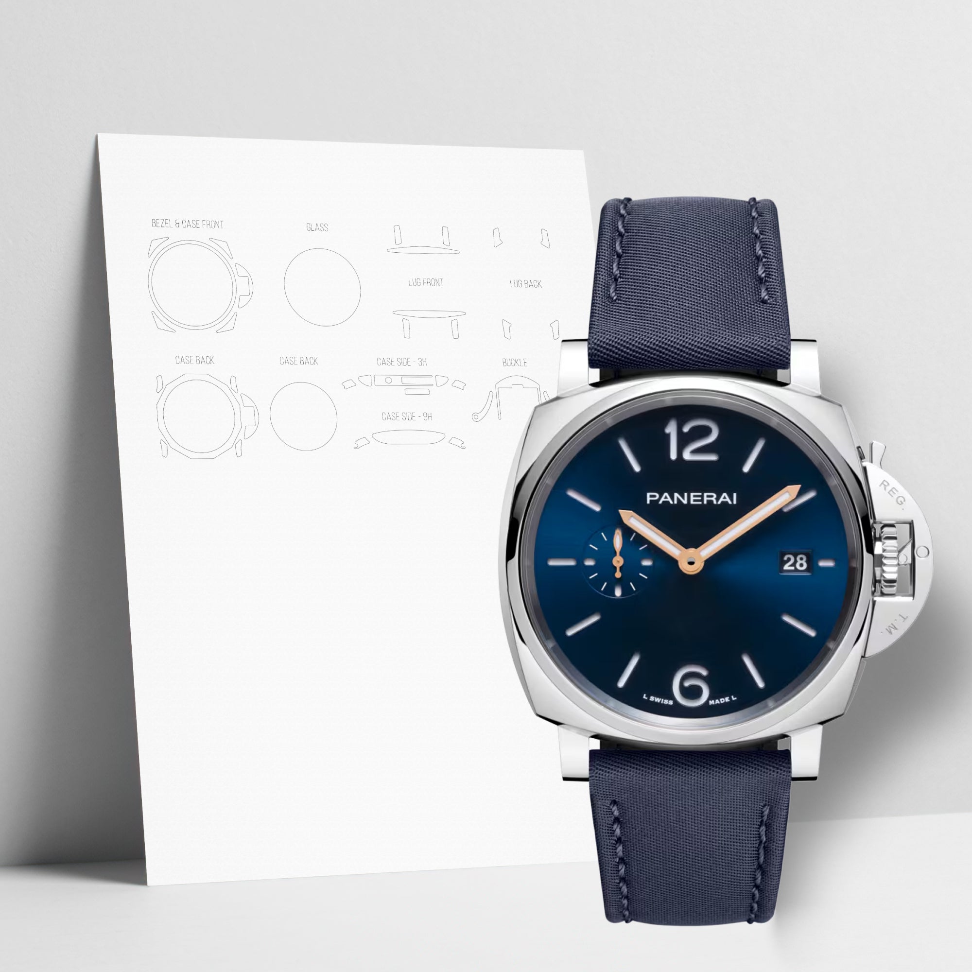 WATCHSHELL PANERAI LUMINOR PAM29 42MM PROTECTIVE FILM