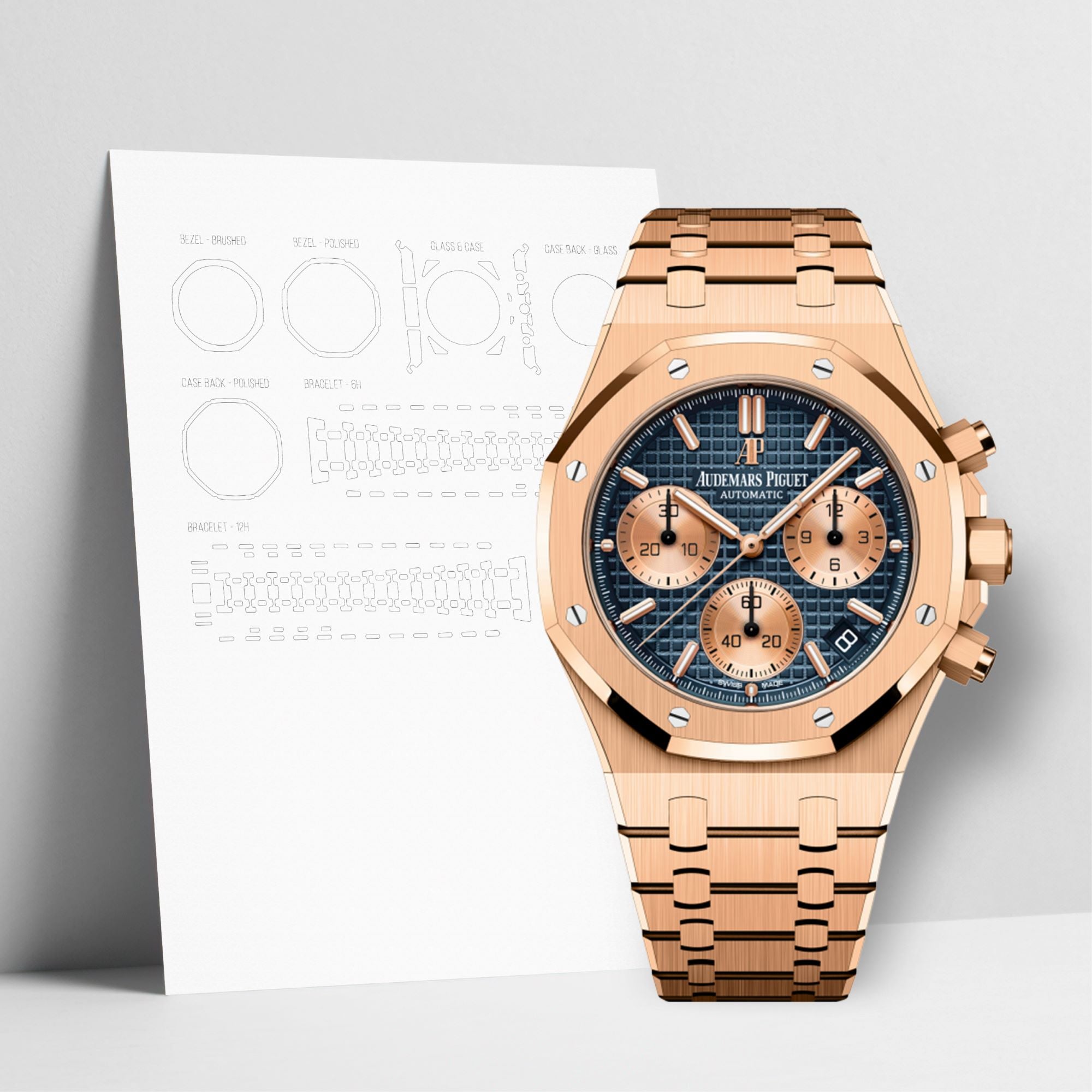 WATCHSHELL AUDEMARS PIGUET ROYAL OAK 26239OR.OO.1220OR.01 41MM PROTECTIVE FILM