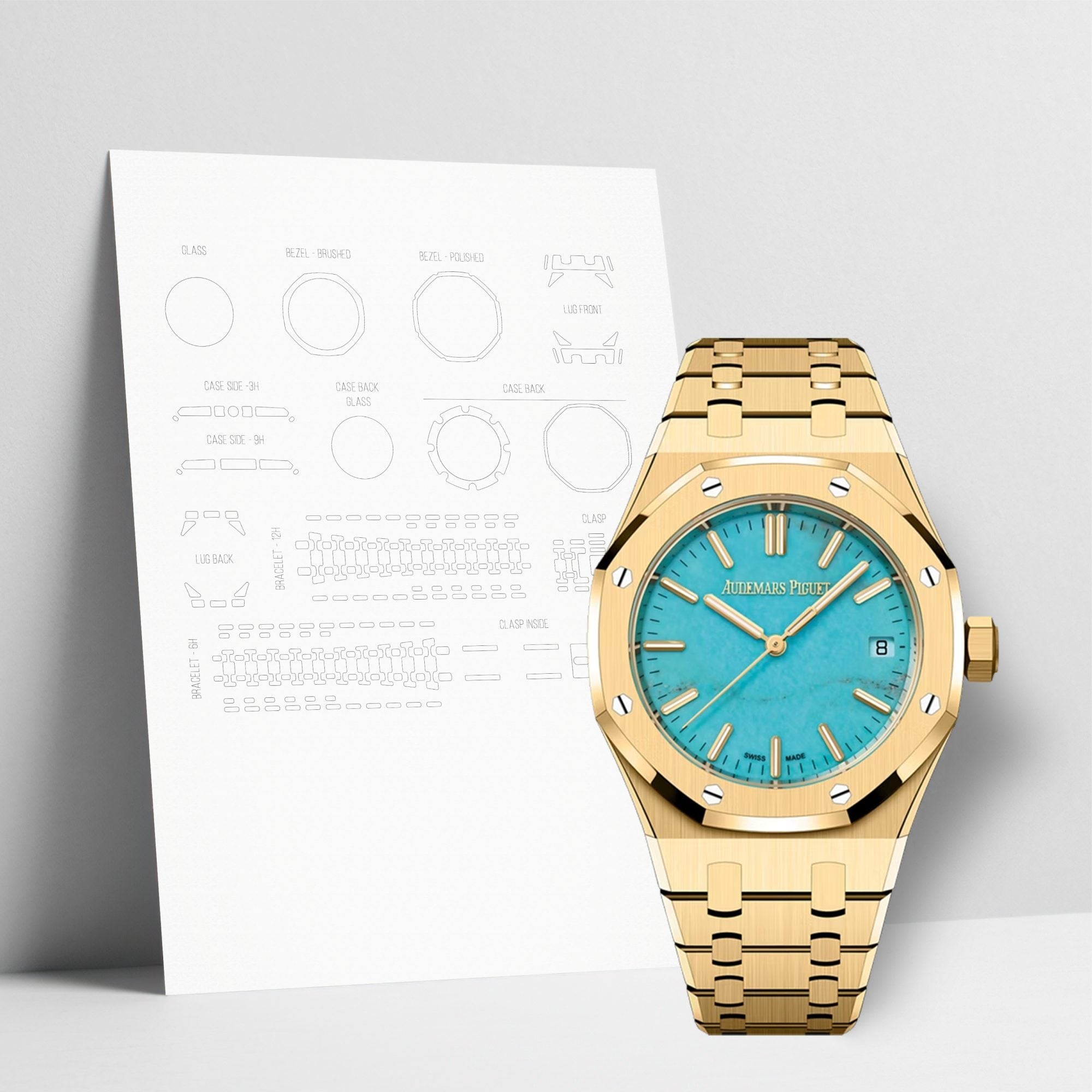 WATCHSHELL AUDEMARS PIGUET ROYAL OAK 15550BA.OO.1356BA.01 37MM PROTECTIVE FILM