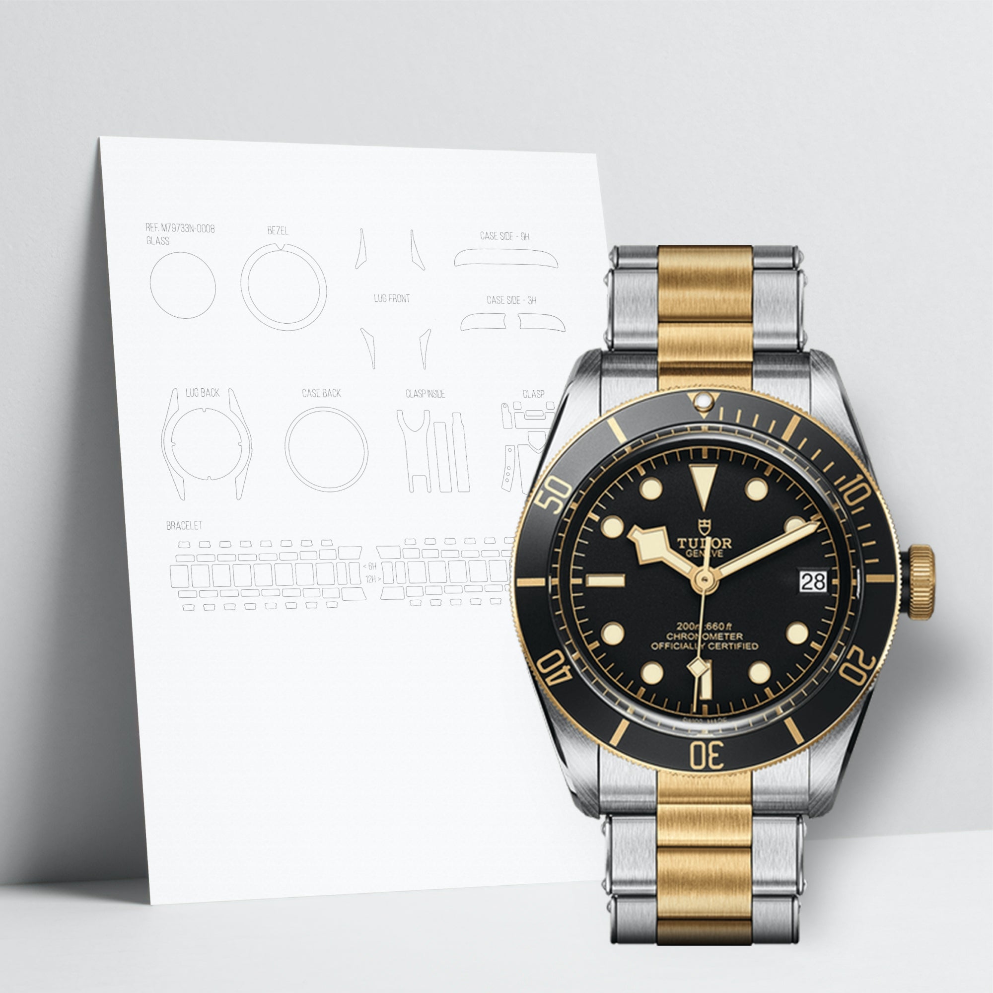 WATCHSHELL TUDOR BLACK BAY M79733N 41MM PROTECTIVE FILM