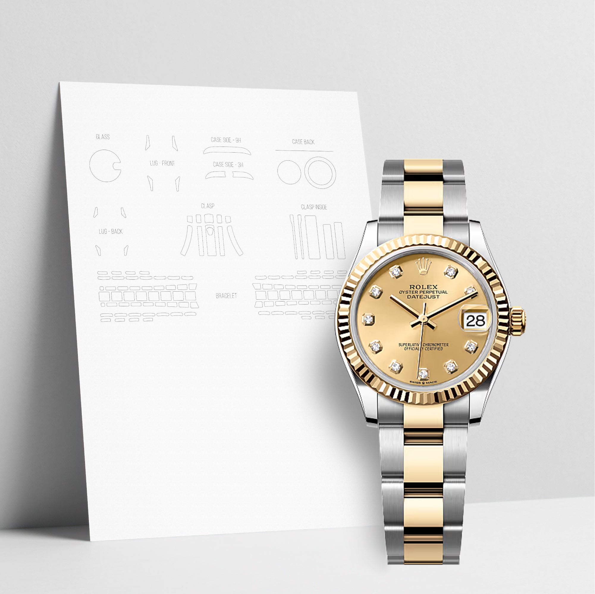 WATCHSHELL ROLEX DATEJUST 278273 31MM OYSTER PROTECTIVE FILM