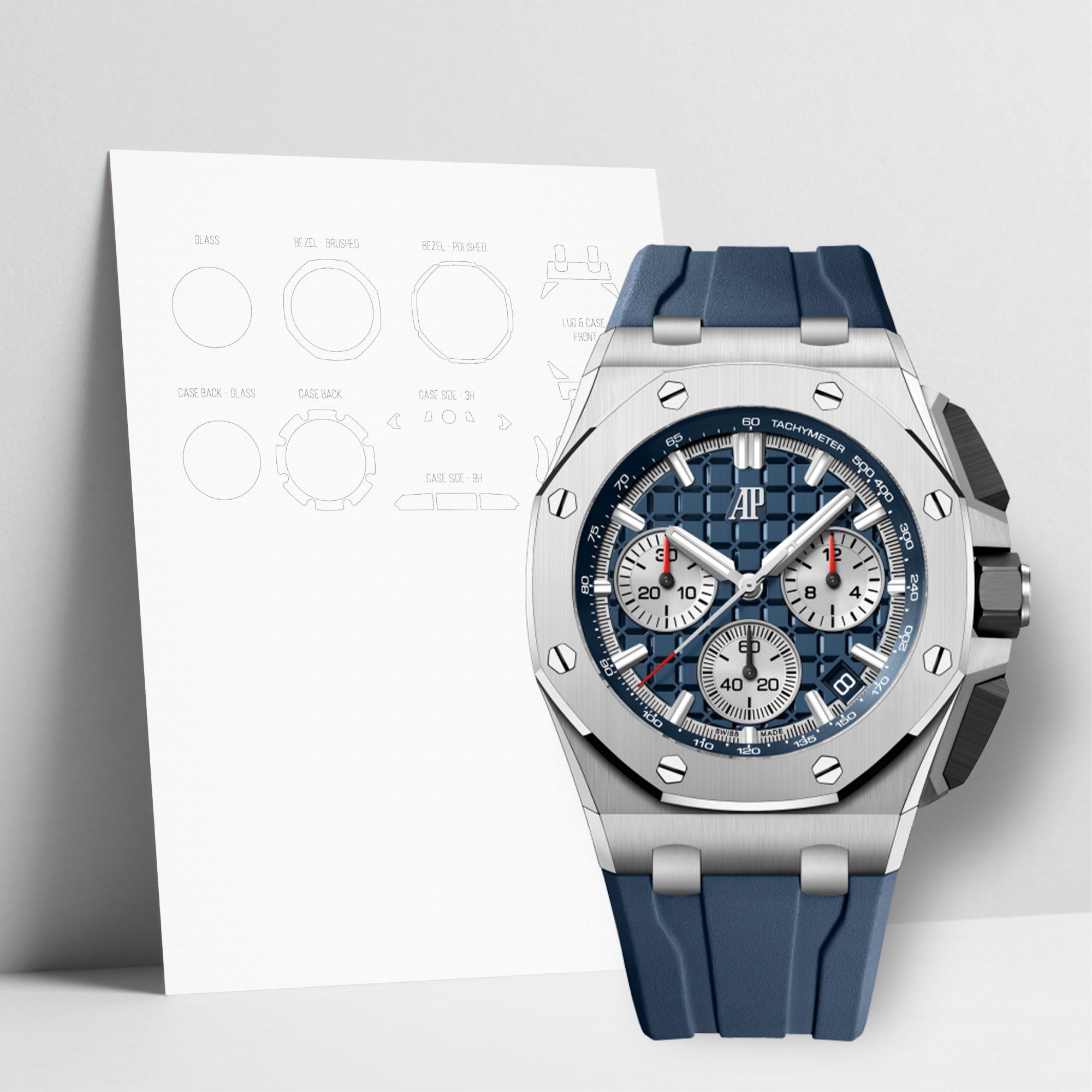 WATCHSHELL AUDEMARS PIGUET ROYAL OAK OFFSHORE 26420TI.OO.A027CA.01 43MM PROTECTIVE FILM