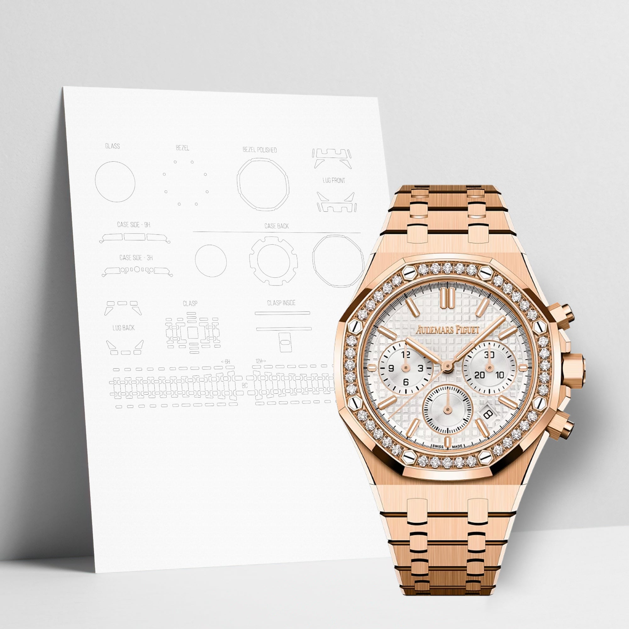 WATCHSHELL AUDEMARS PIGUET ROYAL OAK 26715OR.ZZ.1356OR.01 38MM PROTECTIVE FILM