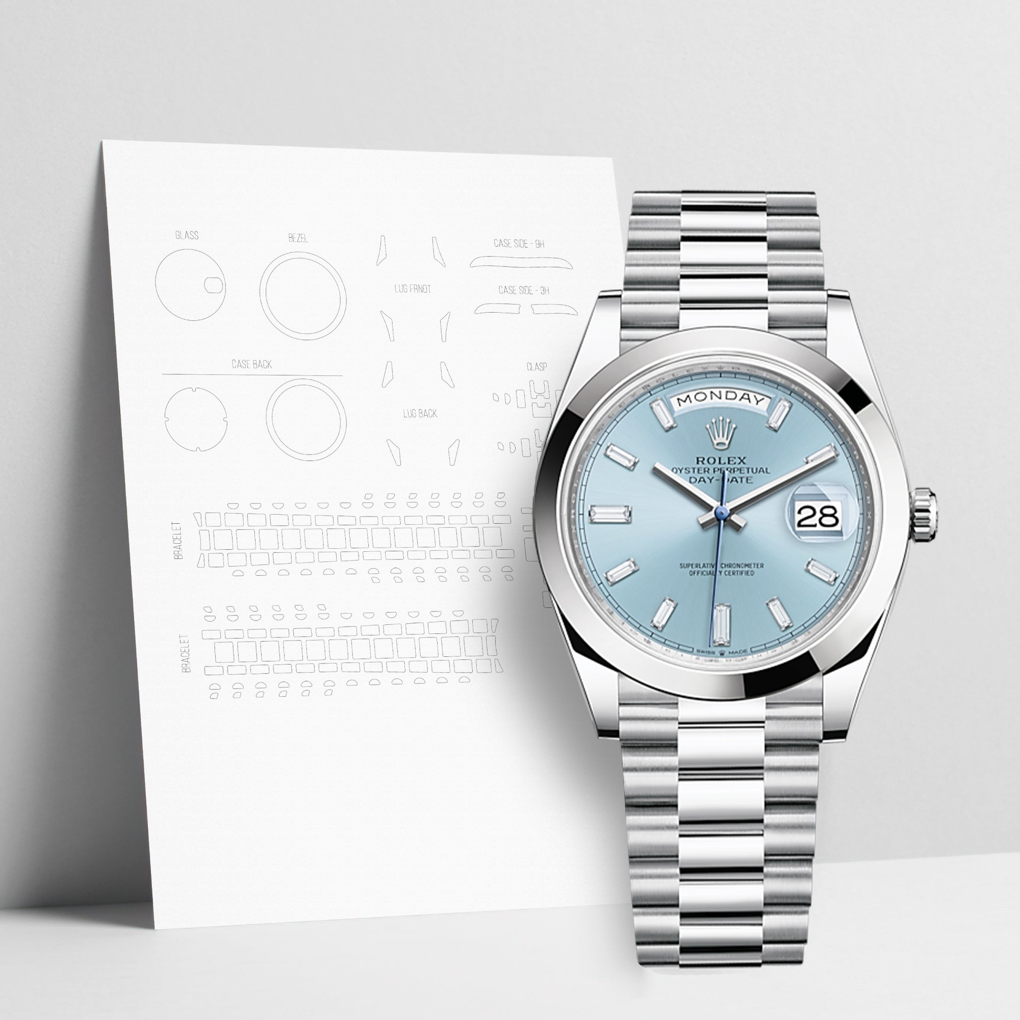 WATCHSHELL ROLEX DAY-DATE 228206 40MM PRESIDENT PROTECTIVE FILM