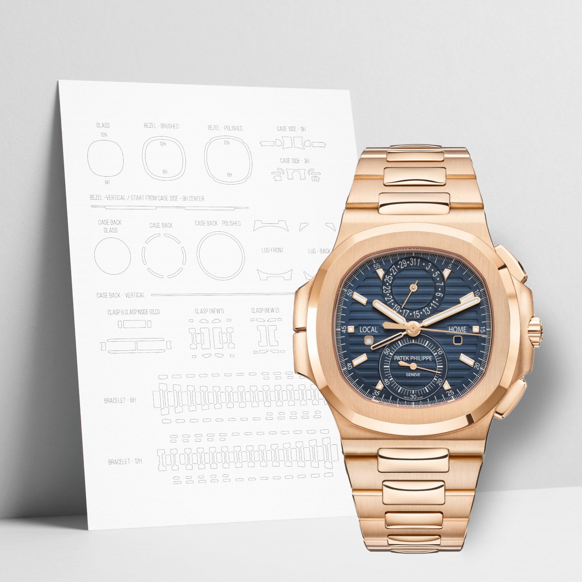 WATCHSHELL PATEK PHILIPPE NAUTILUS 5990/1R 40.5MM PROTECTIVE FILM