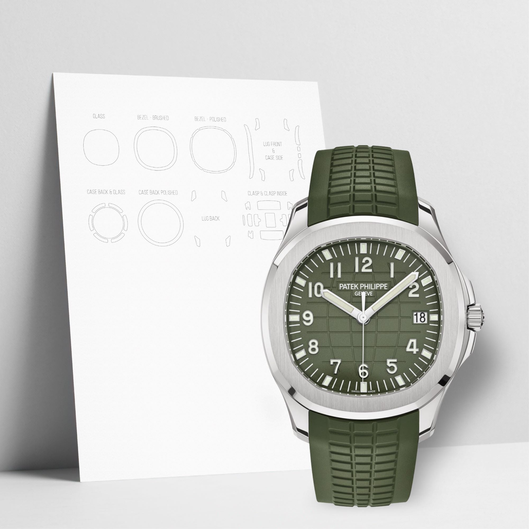 WATCHSHELL PATEK PHILIPPE AQUANAUT 5168G 42.2MM PROTECTIVE FILM