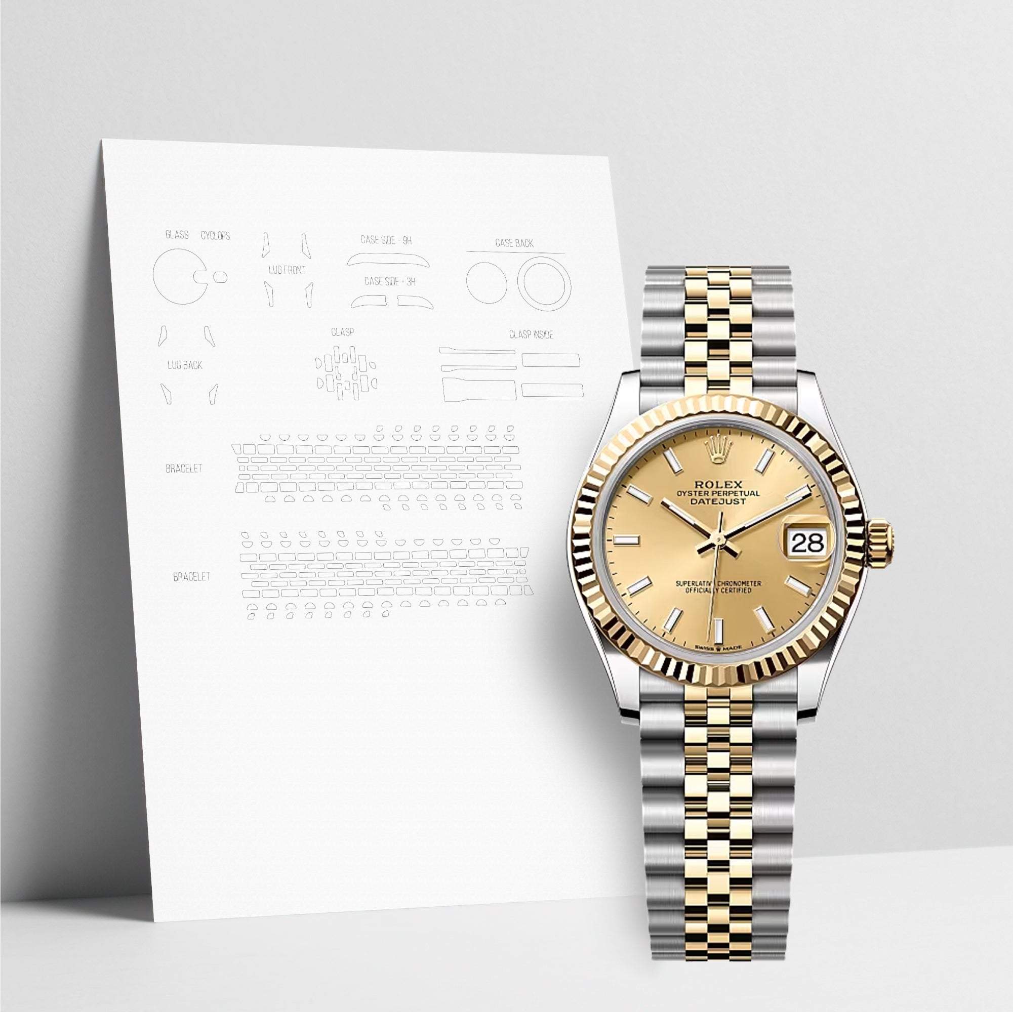 WATCHSHELL ROLEX DATEJUST 278273 31MM JUBILEE PROTECTIVE FILM