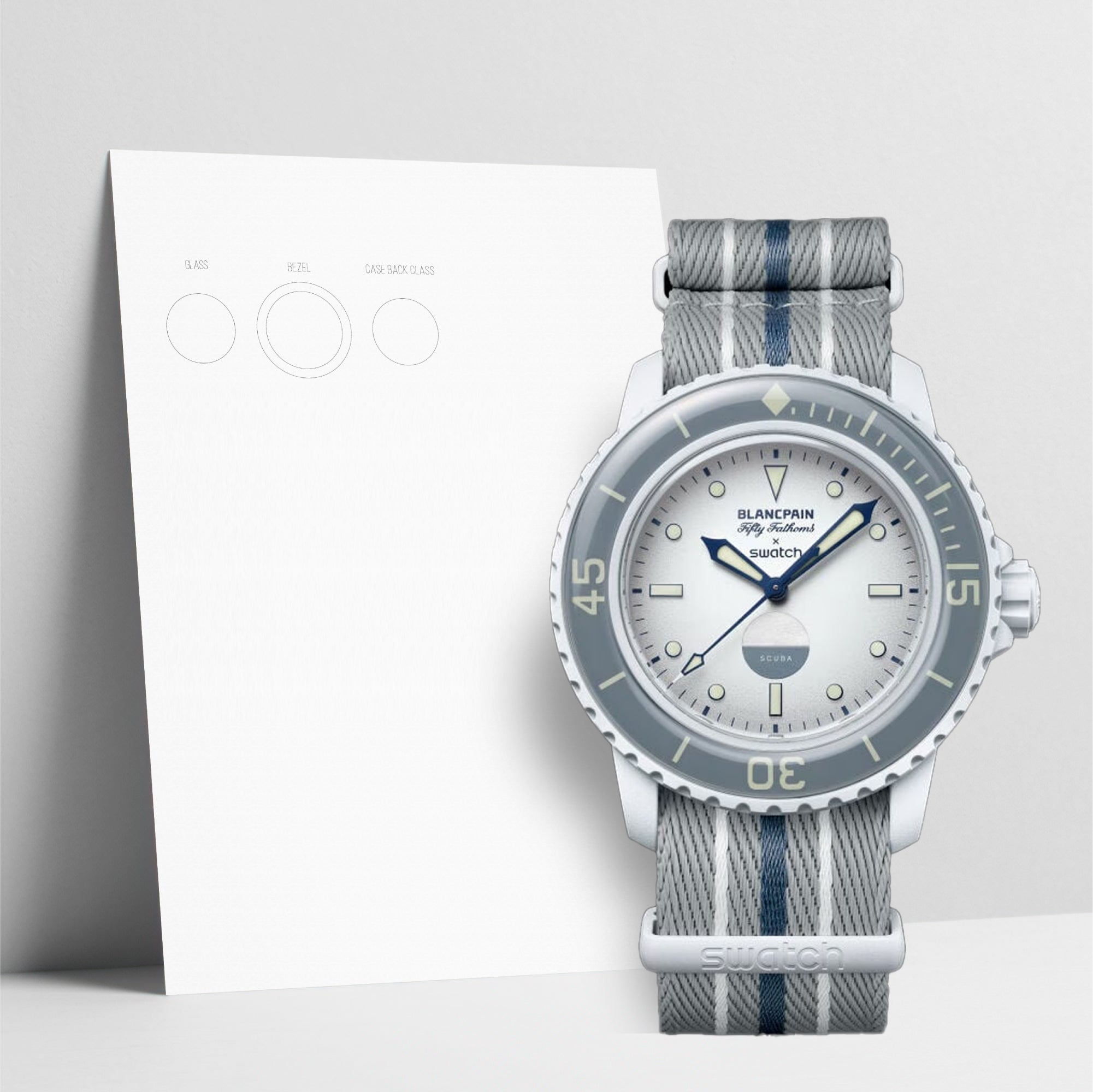 WATCHSHELL SWATCH SCUBA FIFTY FATHOMS SO35S100 42MM PROTECTIVE FILM