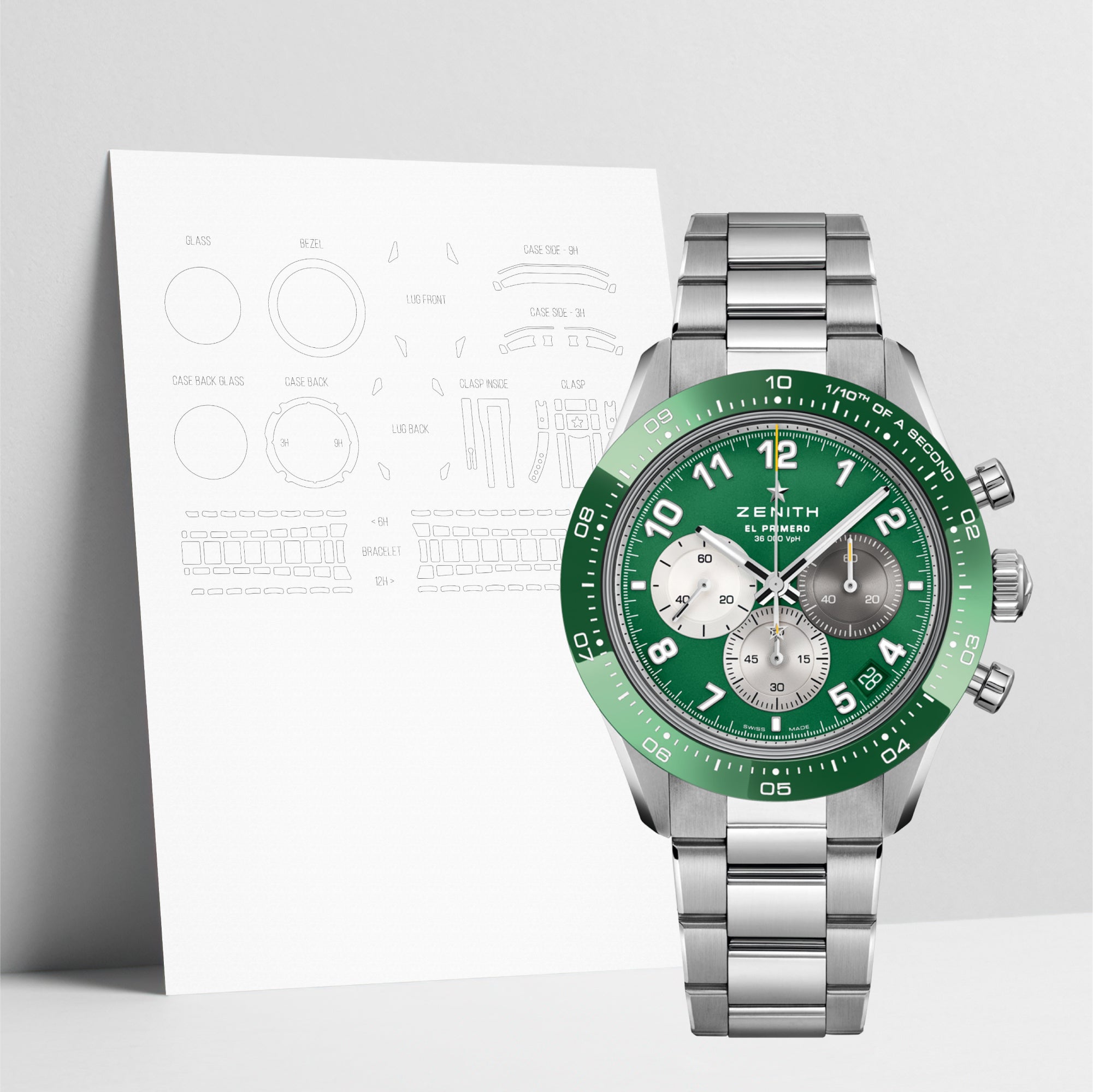 WATCHSHELL ZENITH CHRONOMASTER 03.3117.3600/56.M3100 41MM PROTECTIVE FILM