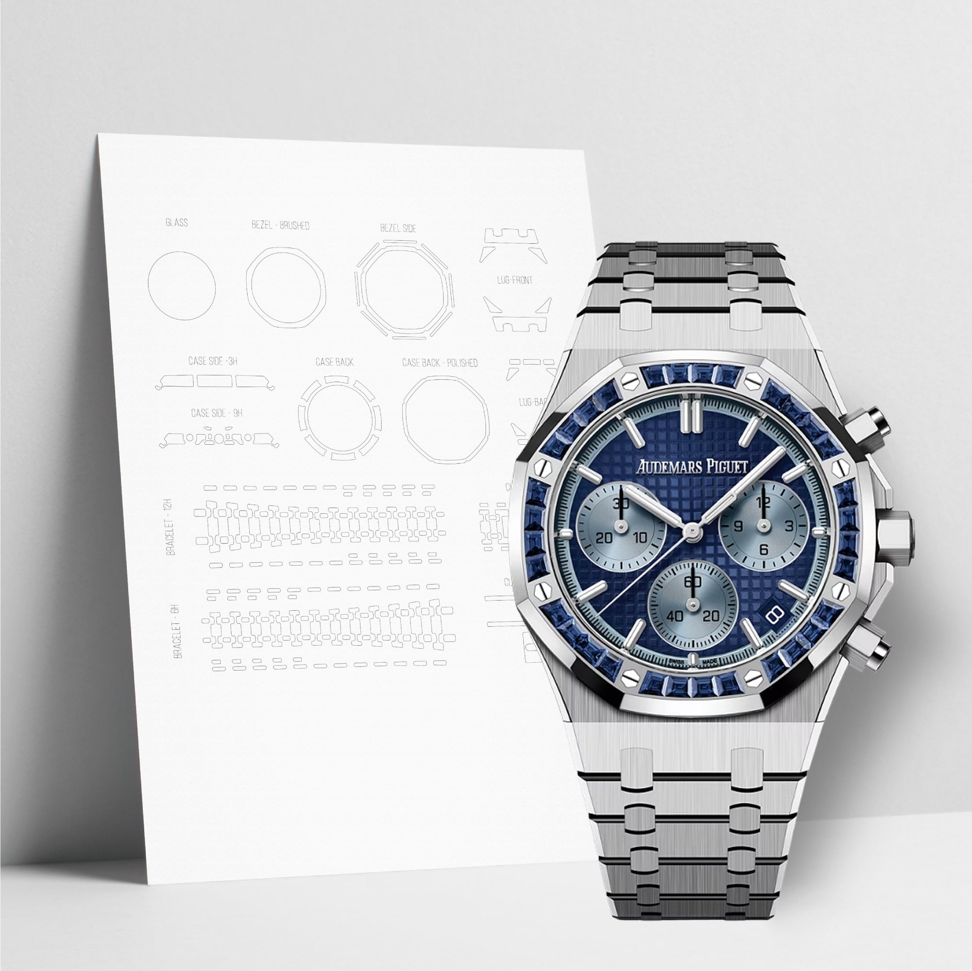 WATCHSHELL AUDEMARS PIGUET ROYAL OAK 26240BC.SS.1320BC.01 41MM PROTECTIVE FILM