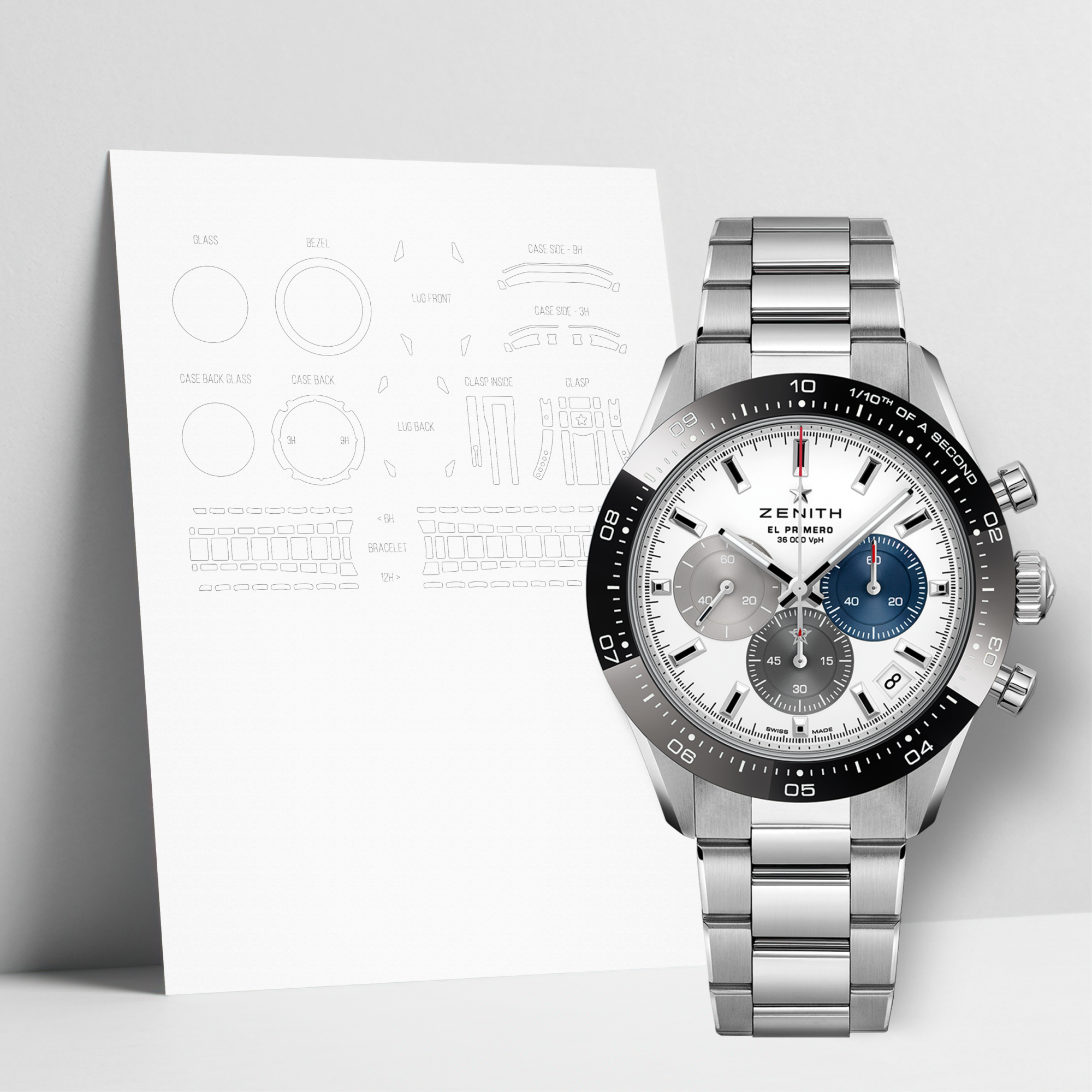 WATCHSHELL ZENITH CHRONOMASTER 03.3100.3600/69.M3100 41MM PROTECTIVE FILM