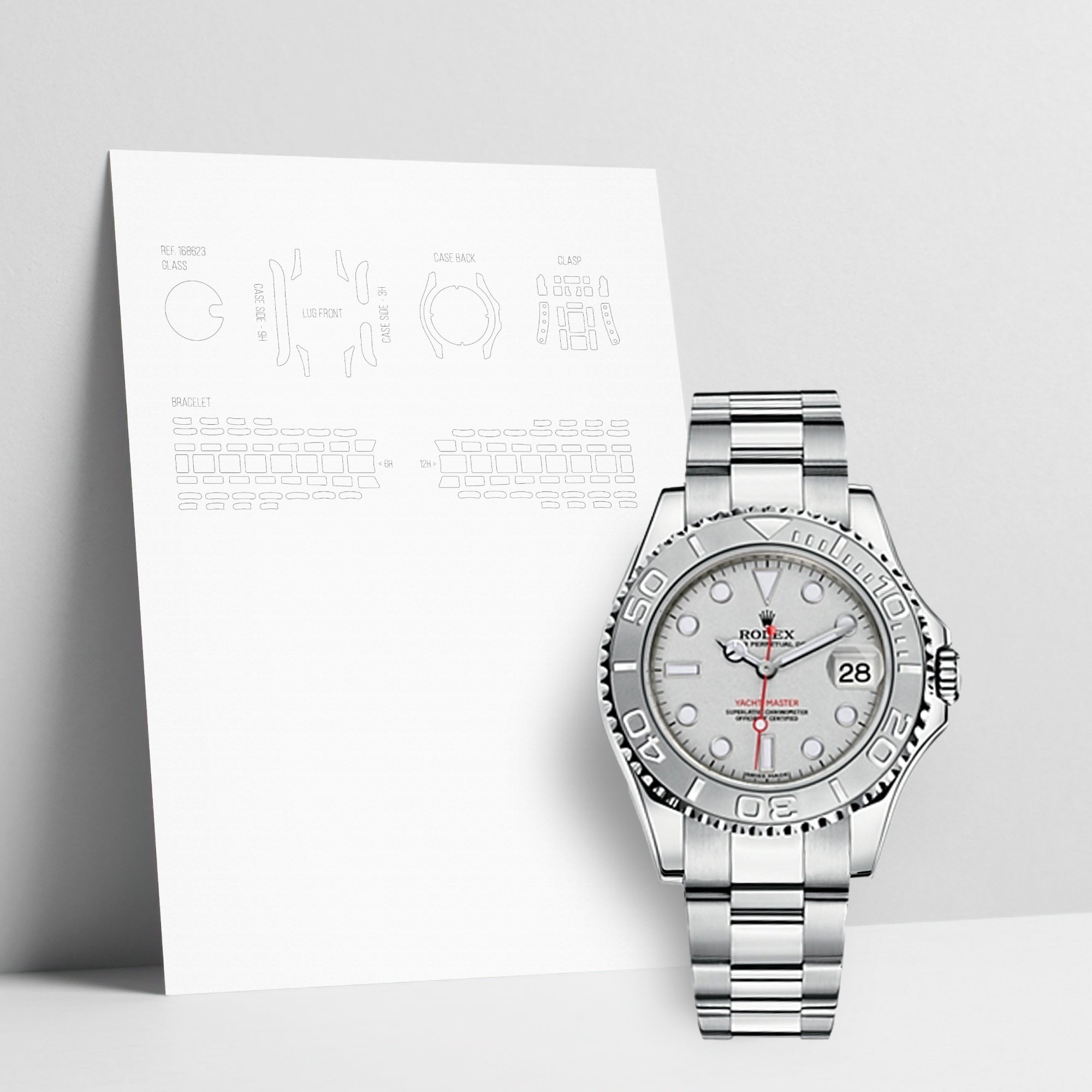 WATCHSHELL YACHT-MASTER ROLEX 168622 35MM OYSTER PROTECTIVE FILM