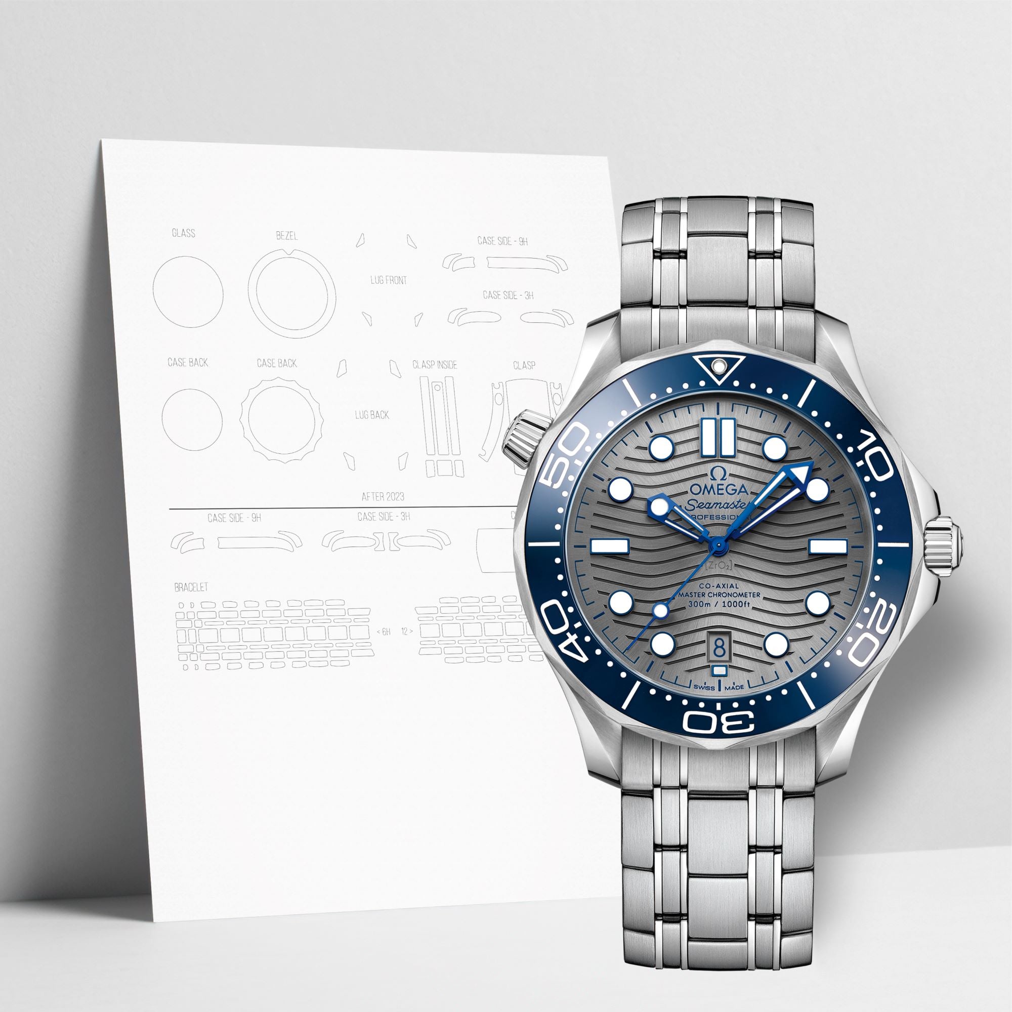 WATCHSHELL OMEGA DIVER 300M 210.30.42.20.10.001 42MM PROTECTIVE FILM