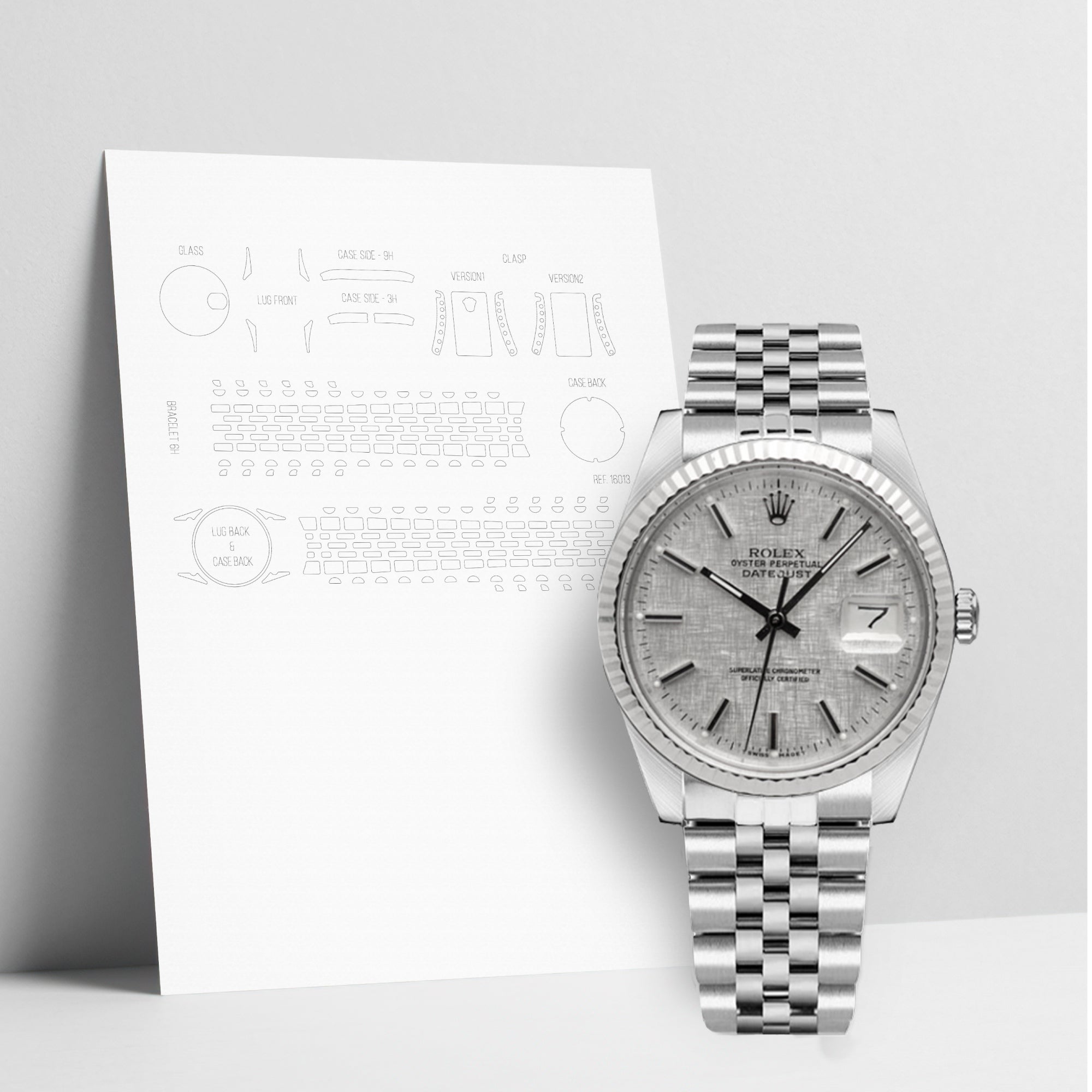 WATCHSHELL ROLEX DATEJUST 16014 36MM JUBILEE PROTECTIVE FILM
