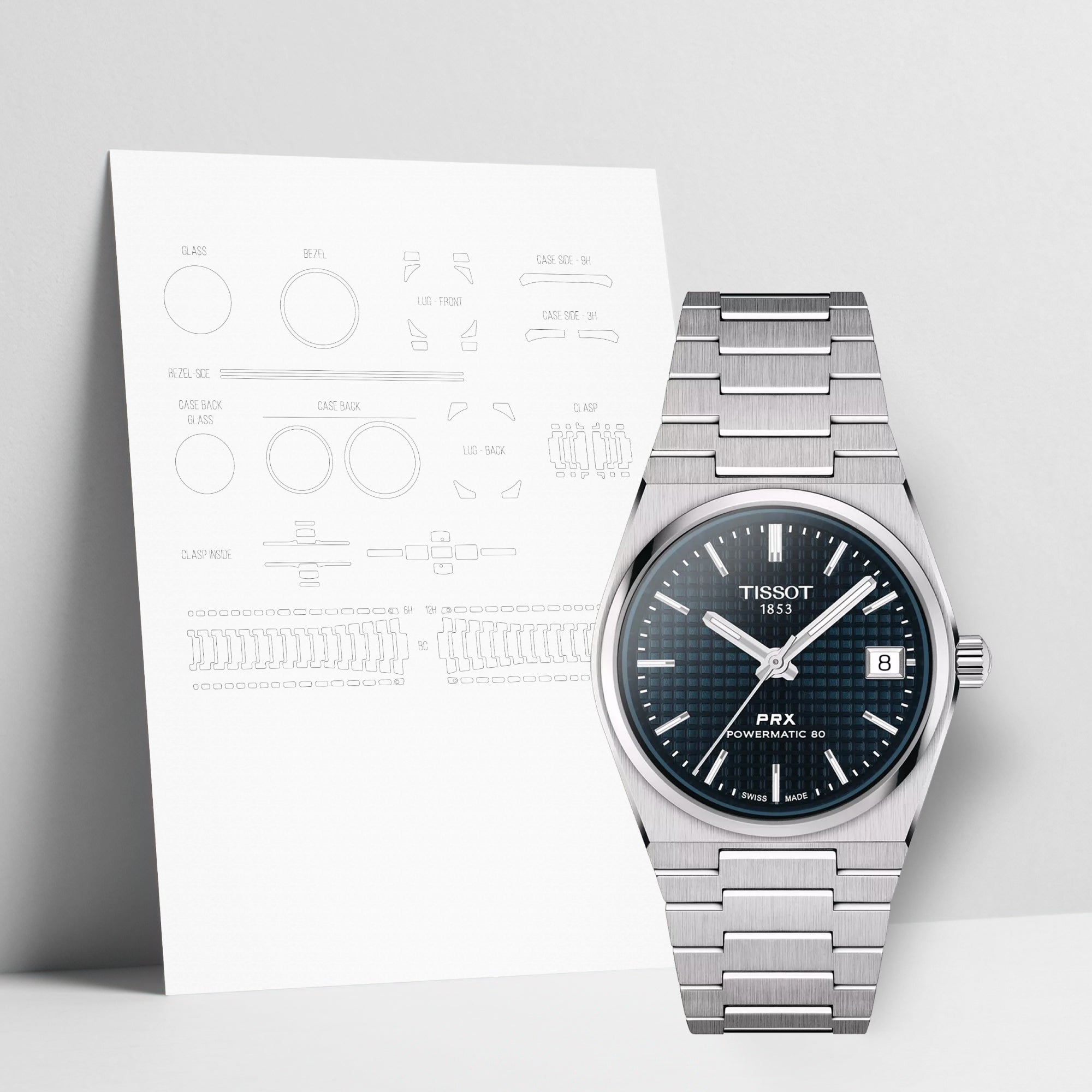 WATCHSHELL TISSOT PRX T137.207.11.041.00 35MM PROTECTIVE FILM