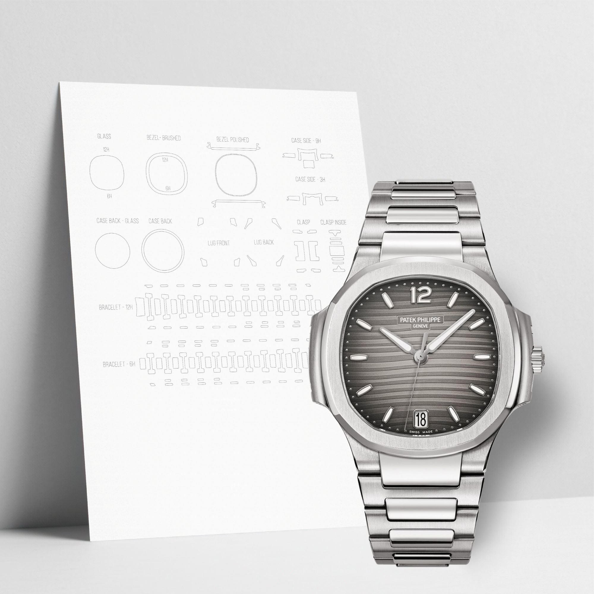 WATCHSHELL PATEK PHILIPPE NAUTILUS 7118/1A 35.2MM PROTECTIVE FILM