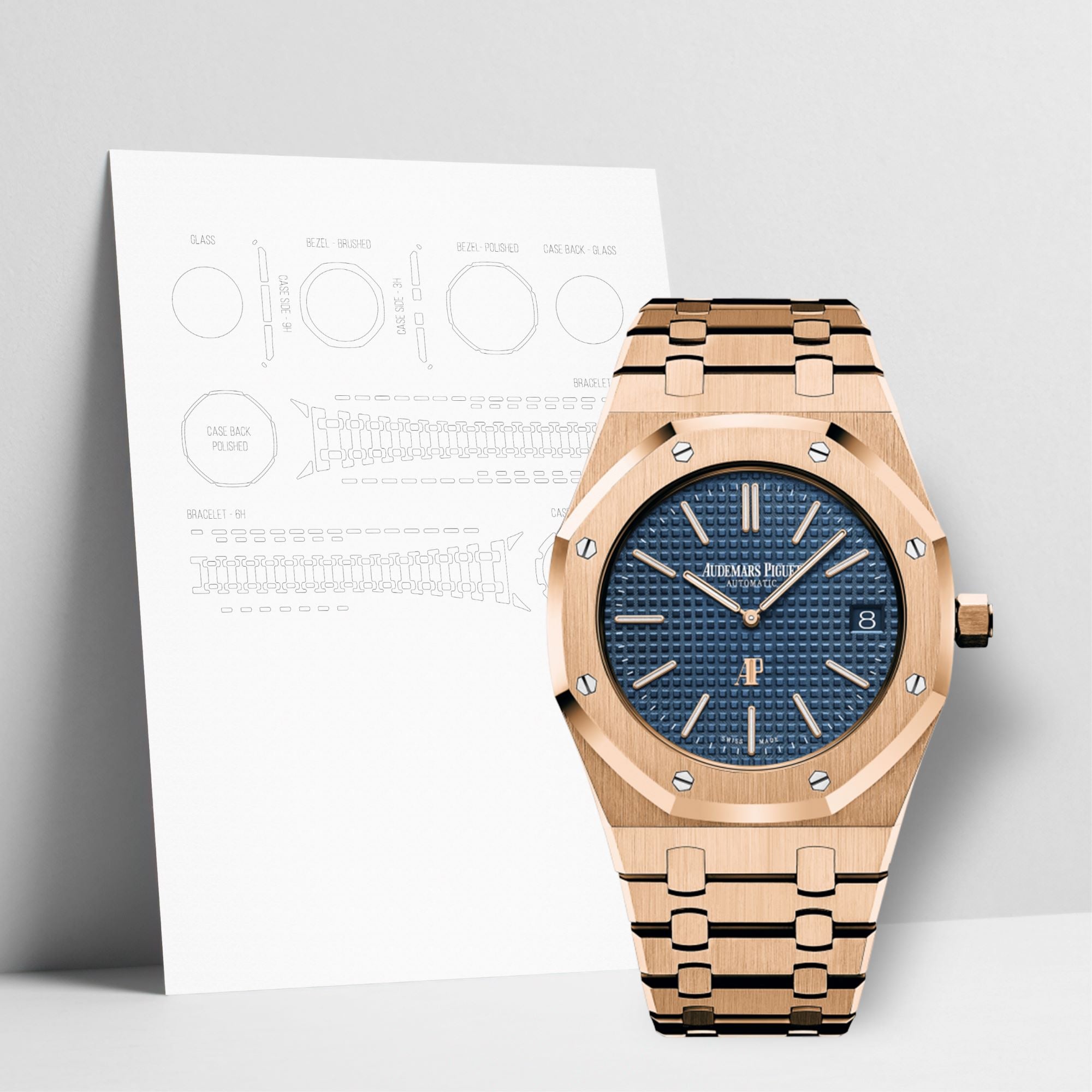 WATCHSHELL AUDEMARS PIGUET ROYAL OAK 15300ST.OO.1220ST.02 39MM PROTECTIVE FILM