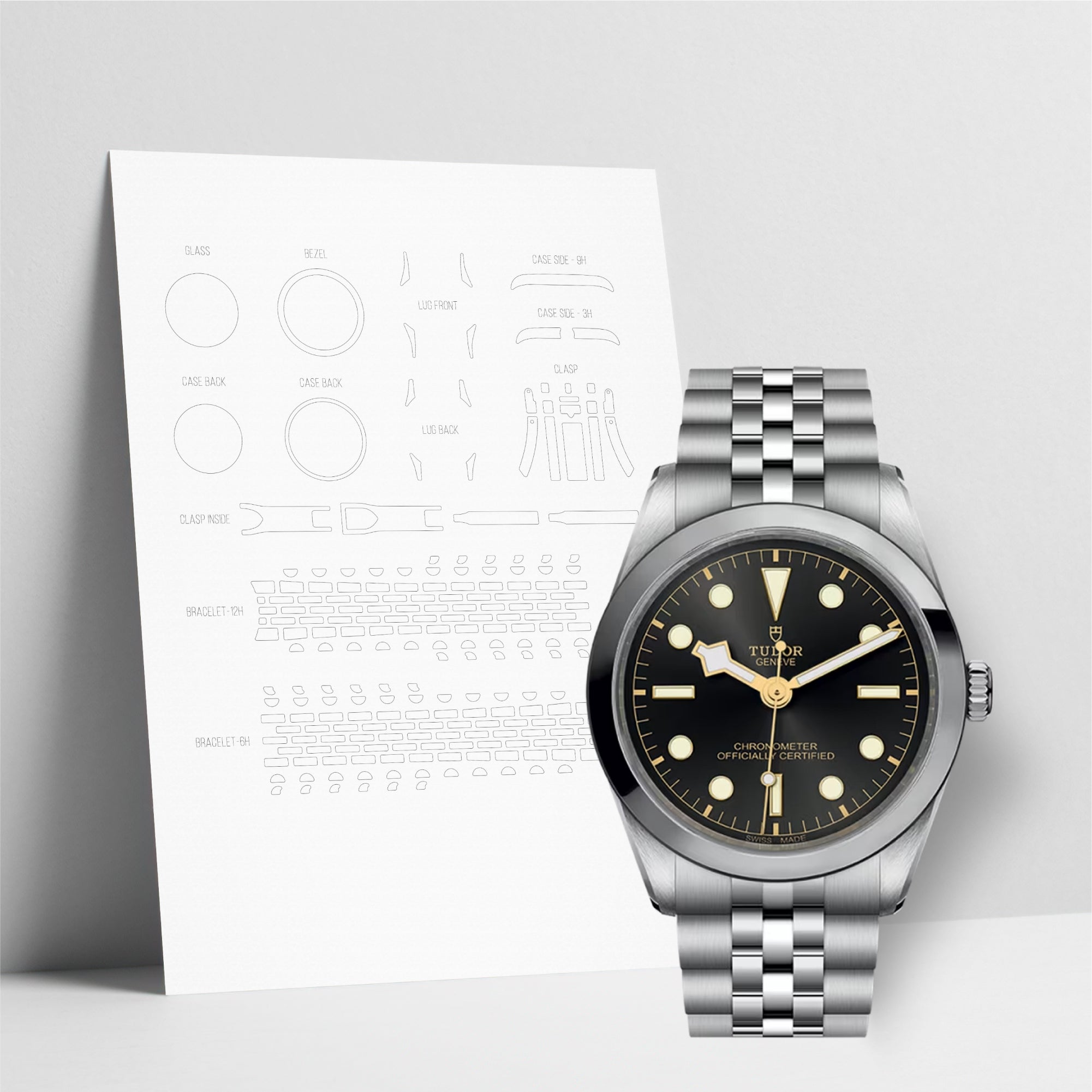 WATCHSHELL TUDOR M79640 BLACK BAY 36MM PROTECTIVE FILM