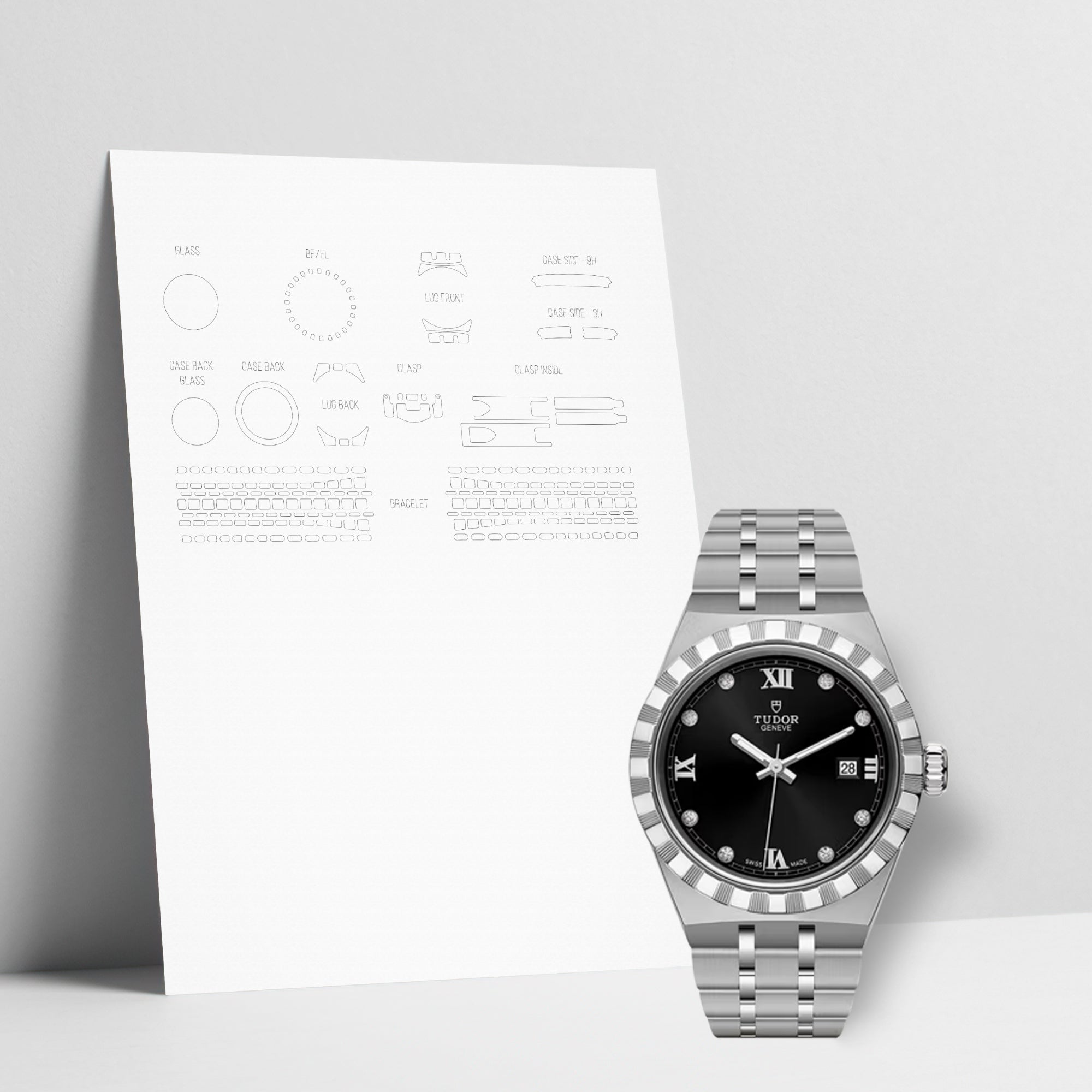 WATCHSHELL TUDOR ROYAL M28300 28MM PROTECTIVE FILM