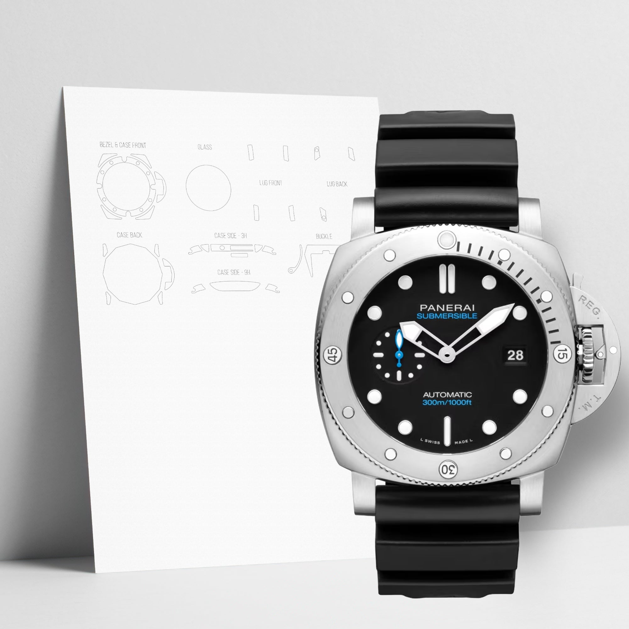 WATCHSHELL PANERAI SUBMERSIBLE PAM-01229 44MM PROTECTIVE FILM