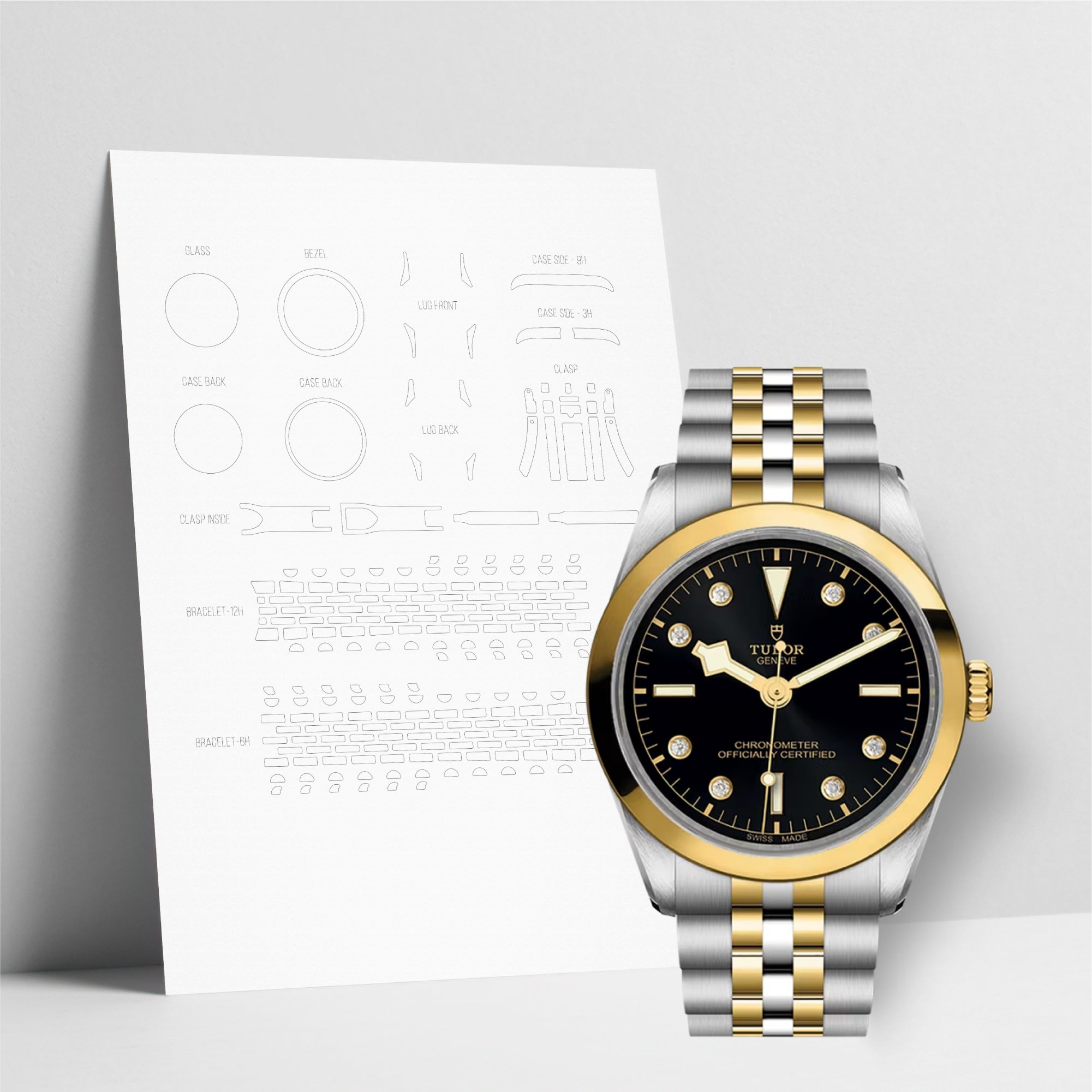 WATCHSHELL TUDOR M79643 BLACK BAY 36MM PROTECTIVE FILM