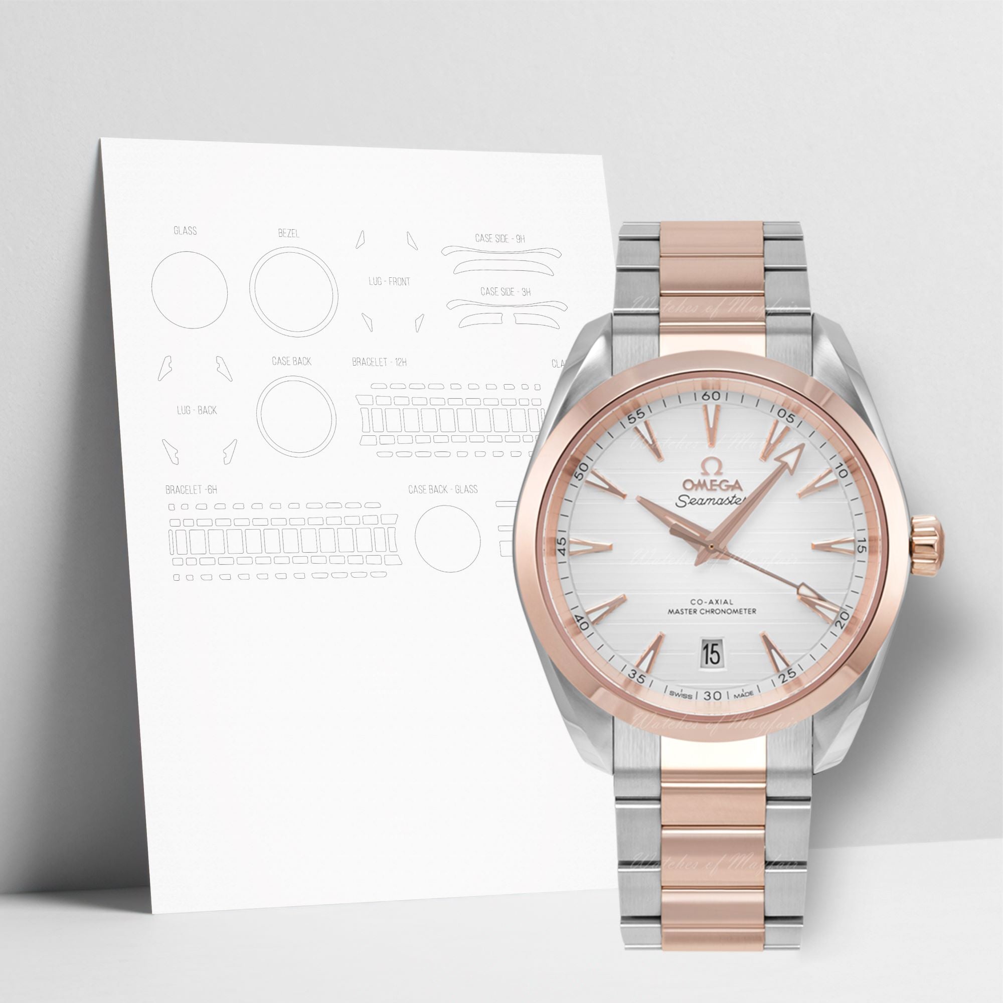 WATCHSHELL OMEGA AQUA TERRA 220.20.41.21.02.001 41MM PROTECTIVE FILM