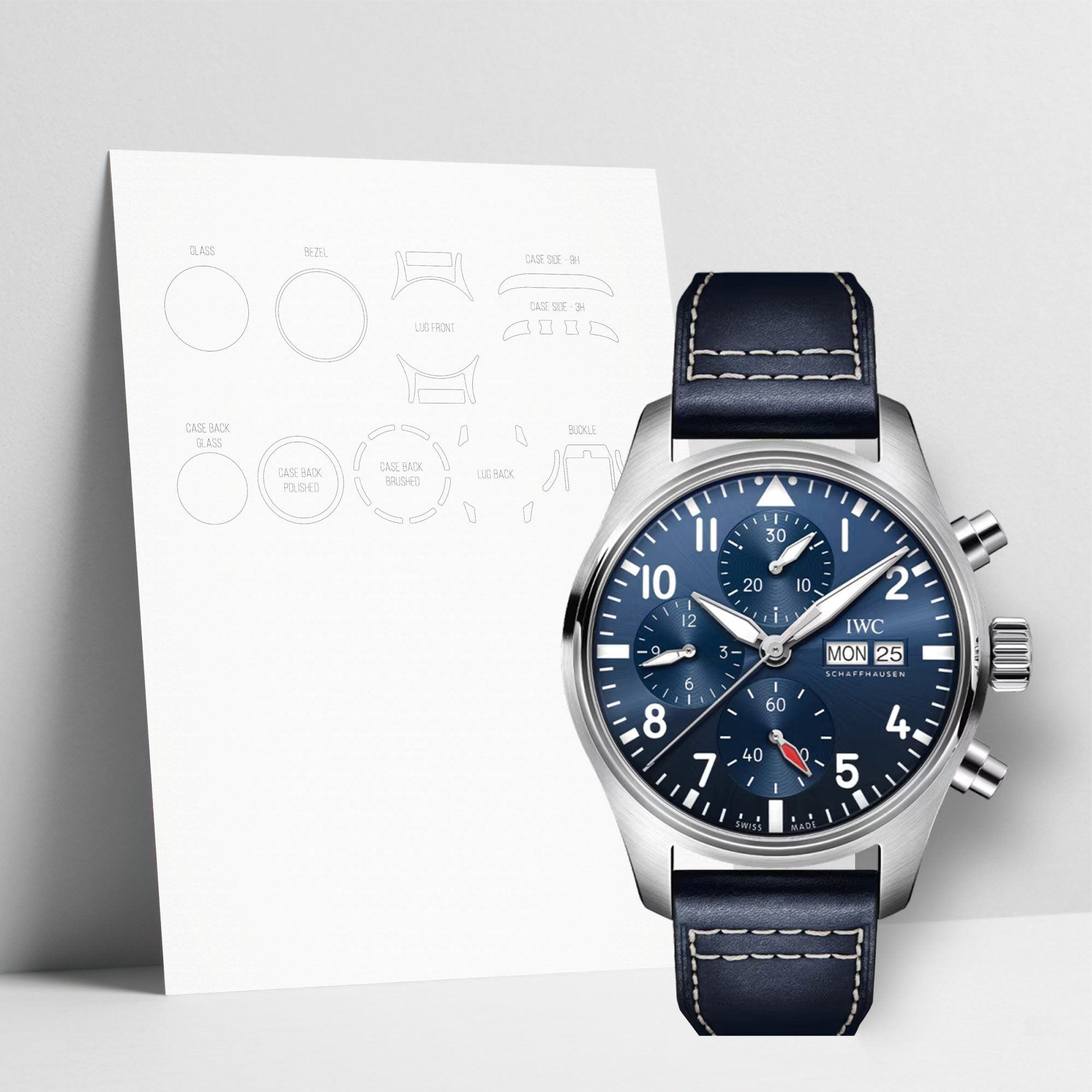 WATCHSHELL IWC PILOT'S WATCH IW388101 41MM PROTECTIVE FILM