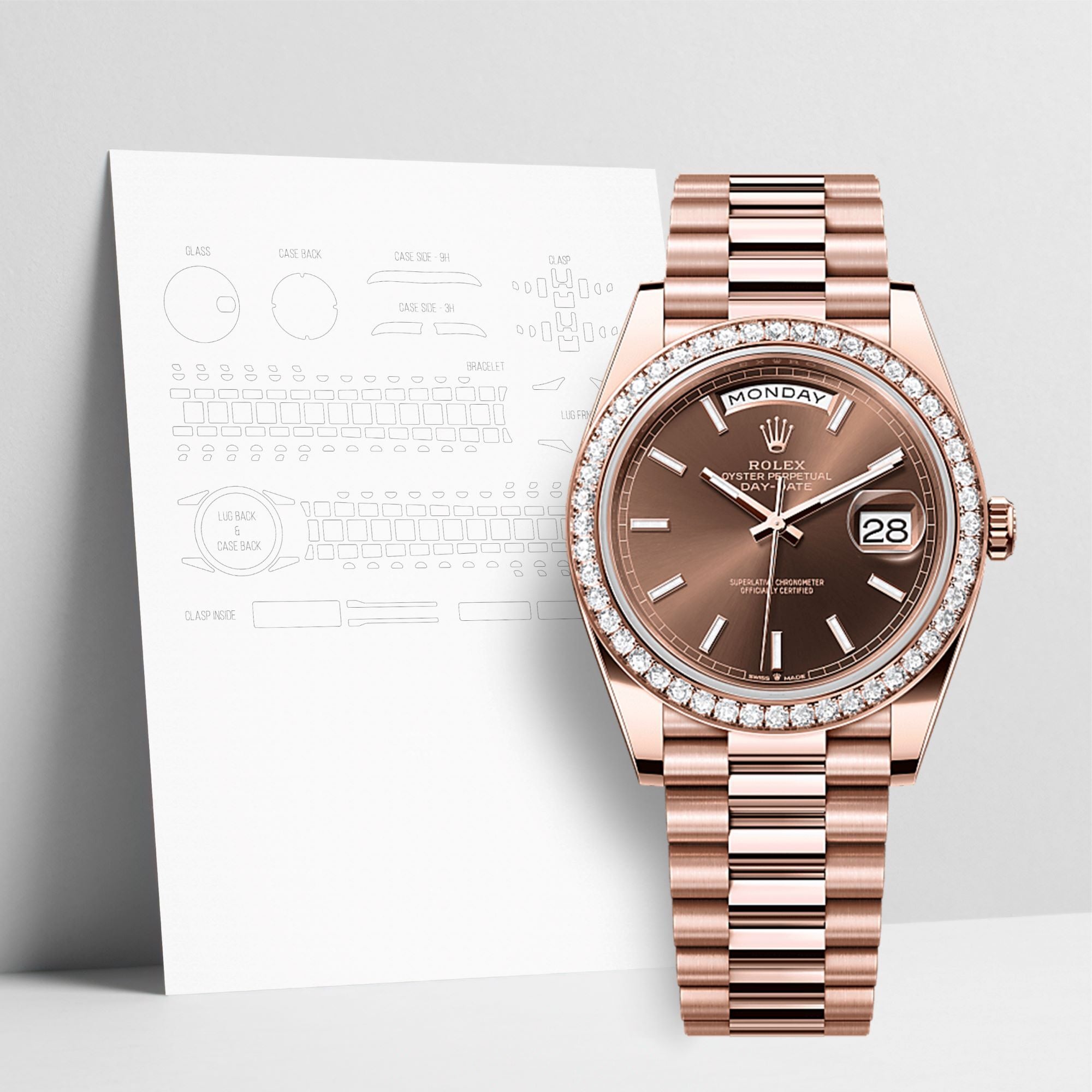 WATCHSHELL ROLEX DAY-DATE 228345 40MM PRESIDENT PROTECTIVE FILM