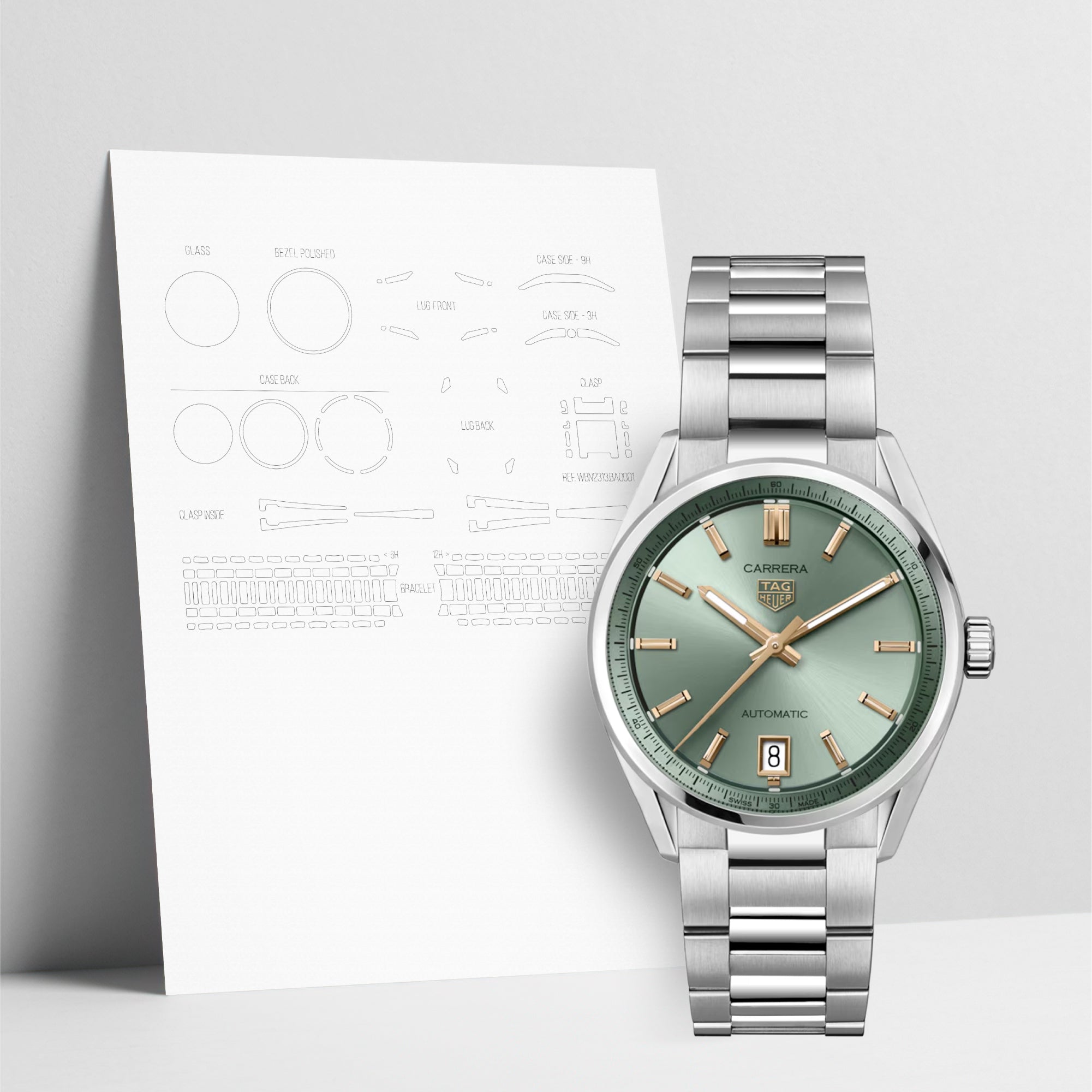 WATCHSHELL TAG HEUER CARRERA WBN2312.BA0001 36MM PROTECTIVE FILM