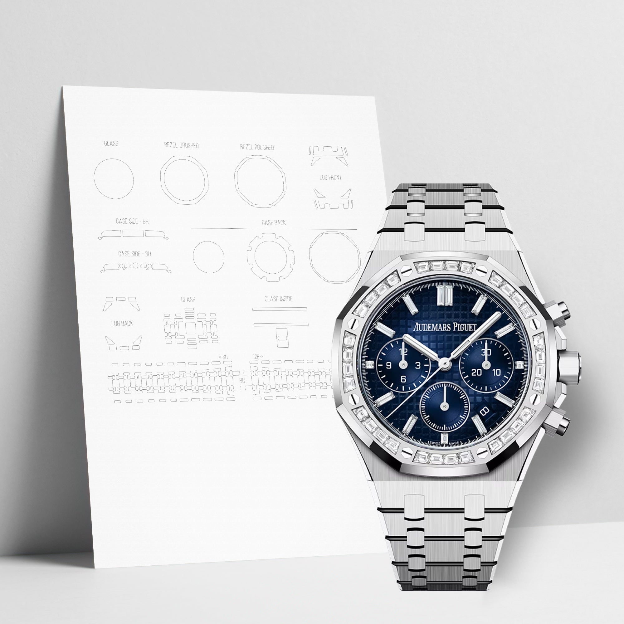 WATCHSHELL AUDEMARS PIGUET ROYAL OAK 26715BC.ZZ.1356BC.01 38MM PROTECTIVE FILM