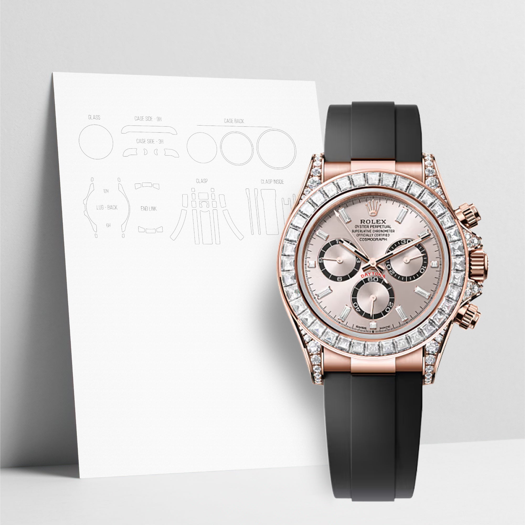 WATCHSHELL ROLEX DAYTONA 126535TBR 40MM OYSTERFLEX PROTECTIVE FILM
