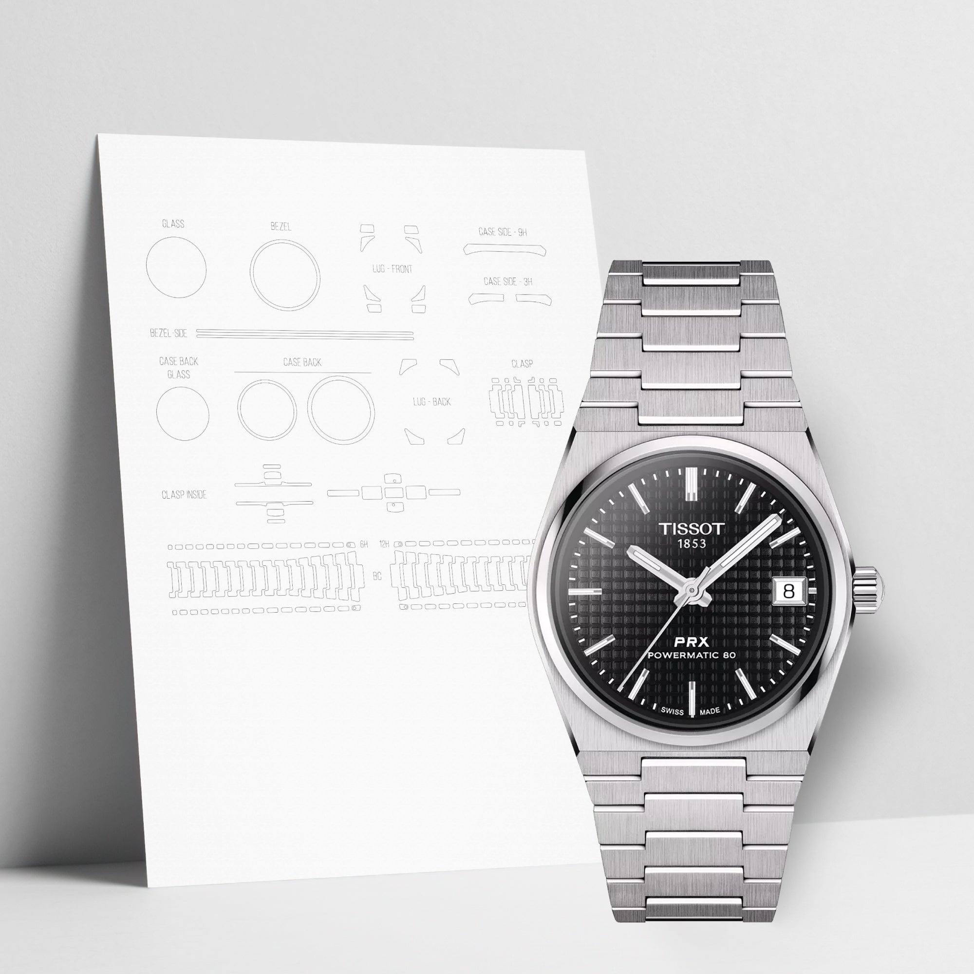 WATCHSHELL TISSOT PRX T137.207.11.051.00 35MM PROTECTIVE FILM