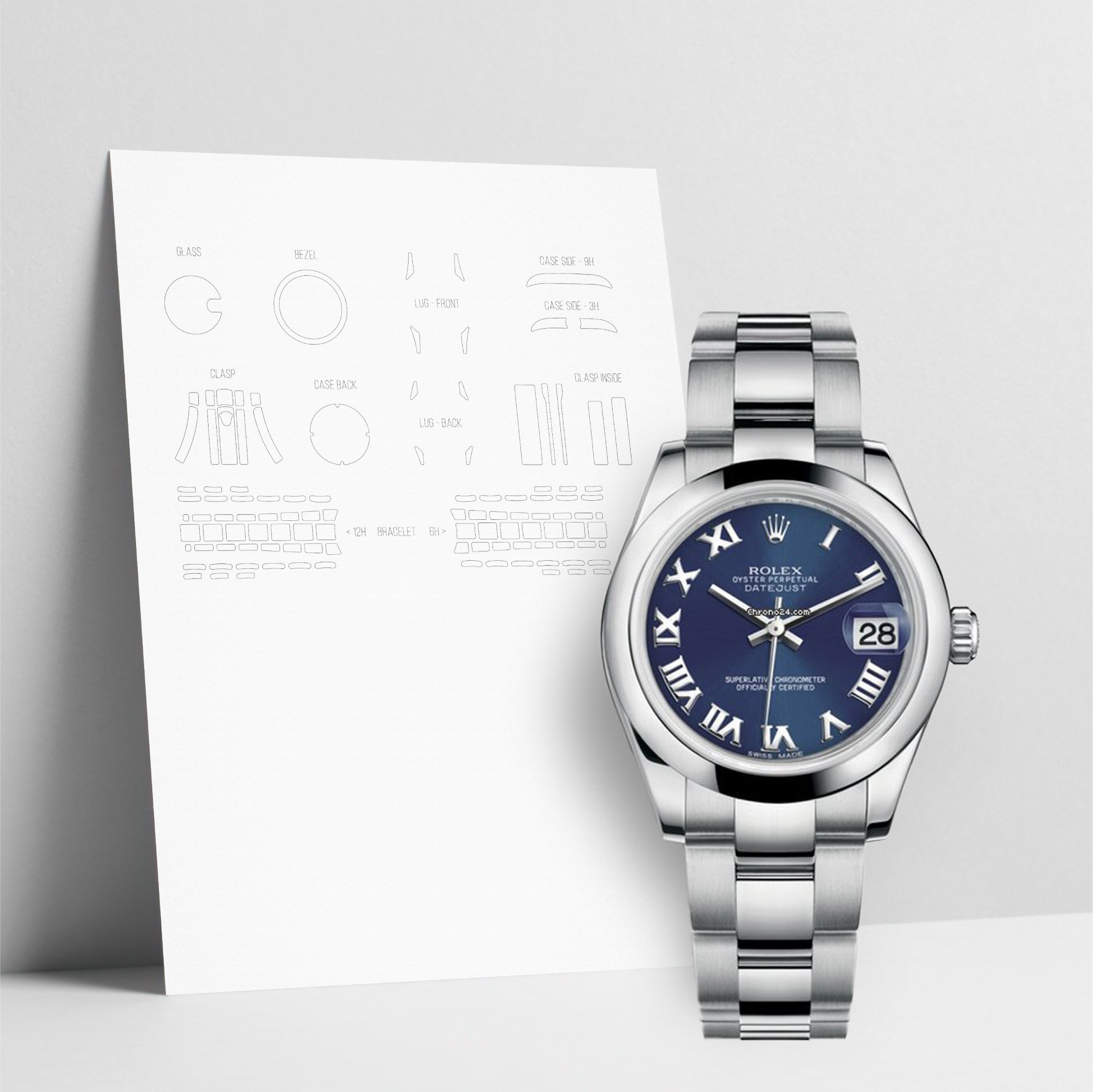 WATCHSHELL ROLEX DATEJUST 178240 31MM OYSTER PROTECTIVE FILM