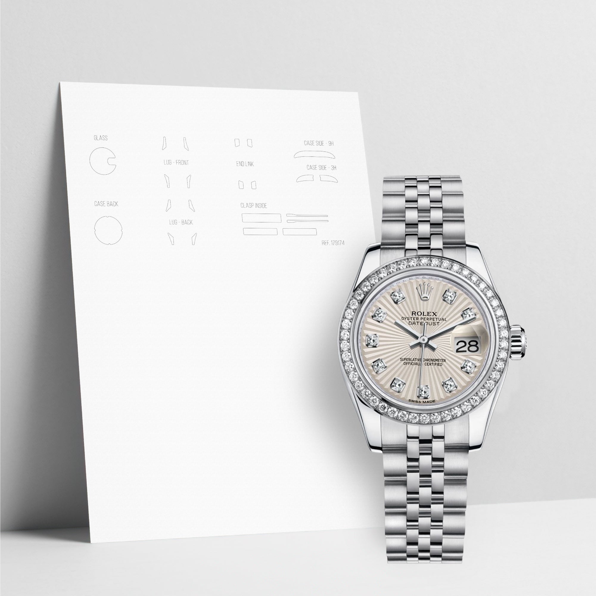 WATCHSHELL ROLEX DATEJUST 179384 26MM JUBILEE PROTECTIVE FILM