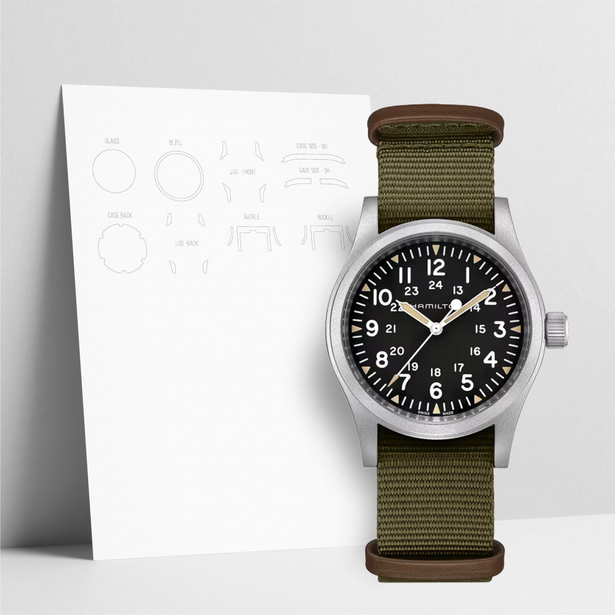 WATCHSHELL HAMILTON KHAKI FIELD H69439931 38MM PROTECTIVE FILM