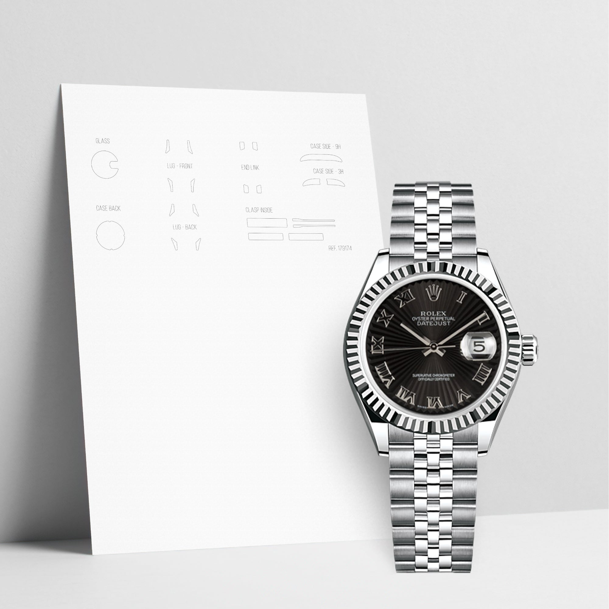 WATCHSHELL ROLEX DATEJUST 179174 26MM JUBILEE PROTECTIVE FILM