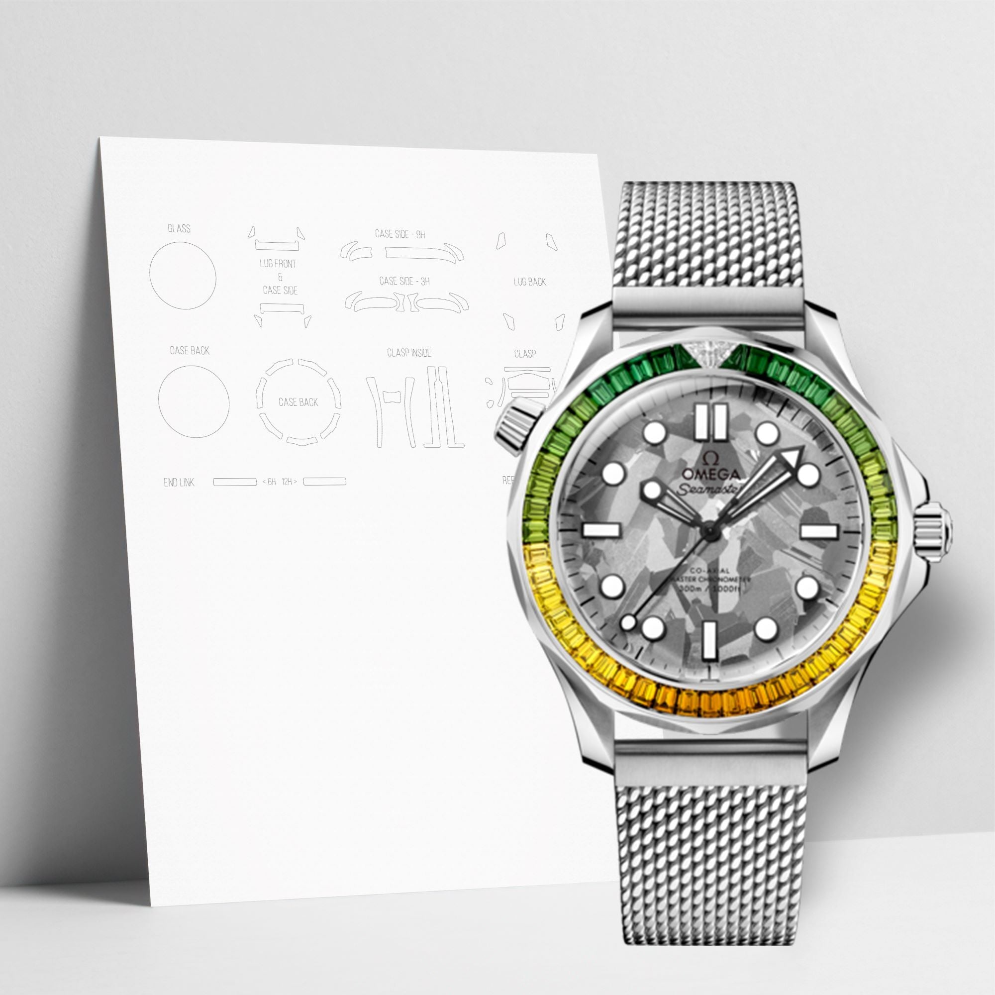 WATCHSHELL OMEGA DIVER 300M 212.30.41.20.01.002 41MM PROTECTIVE FILM