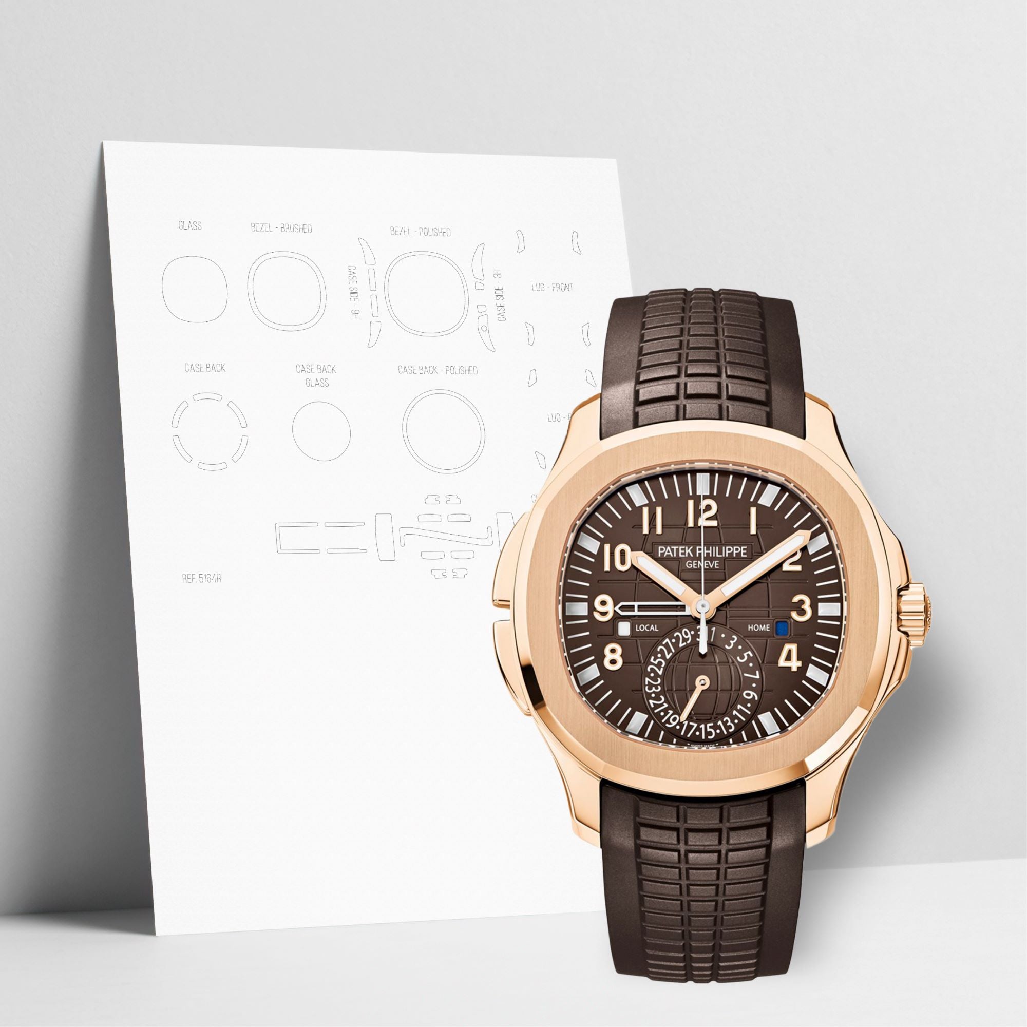 WATCHSHELL PATEK PHILIPPE AQUANAUT 5164R 40.8MM PROTECTIVE FILM